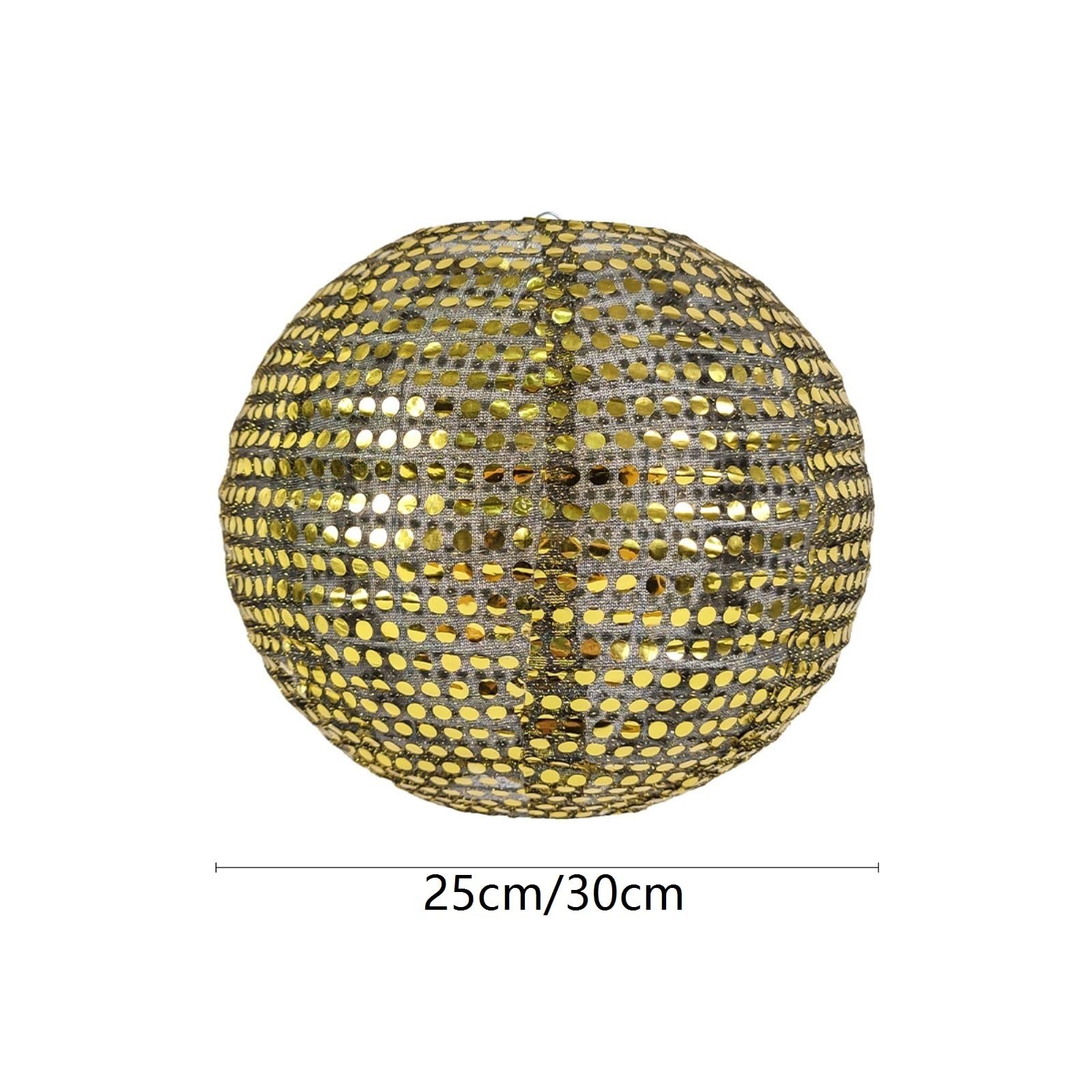 Lampiony papierowe 8 Szt. Lampionów Z Cekinami W Stylu Vintage, Abażury Do Lamp Imprezowych Dekoracji Wiszących Pomieszczeniach Nadaje się na święta(Gold,30cm)