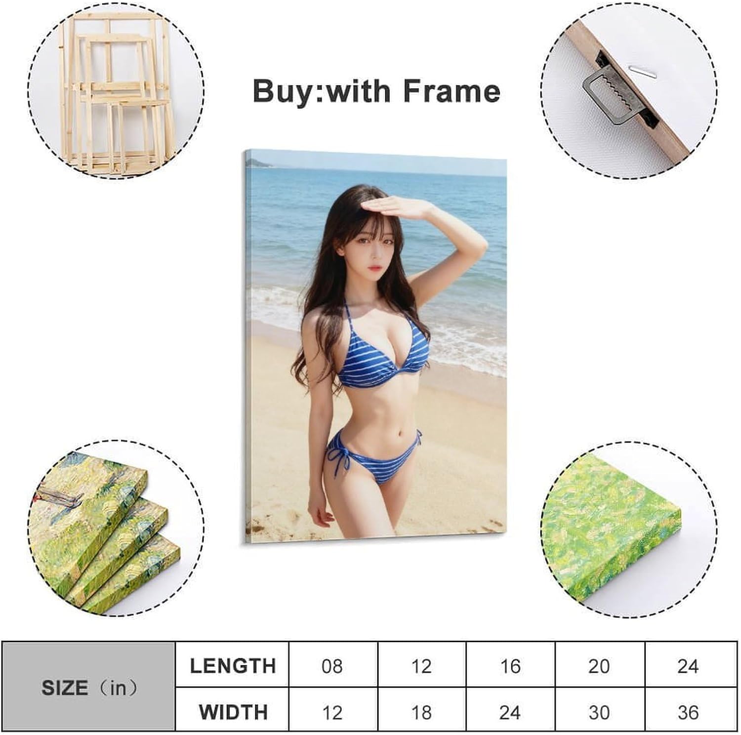 木村葉月モノクロポスターキャンバスの壁画の現代芸術掛かるソファの背景画16x24inch(40x60cm)