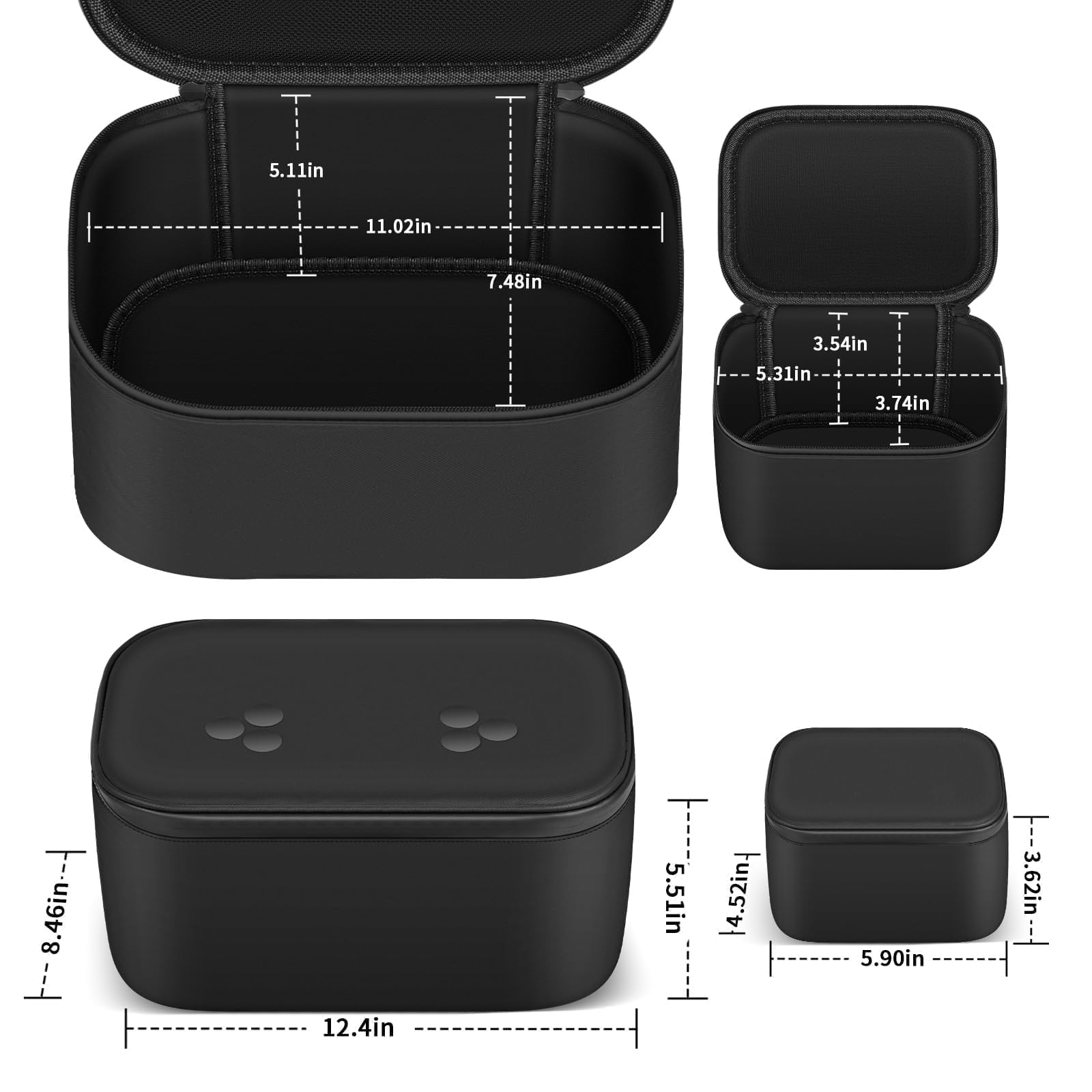 Custodie compatibili con cuffie Meta Quest 3 2/Quest 3S VR, cuffie per realtà virtuale, supporti da viaggio per trasporto Elite, per controller Touch Pro, cavo di collegamento, accessori per batterie