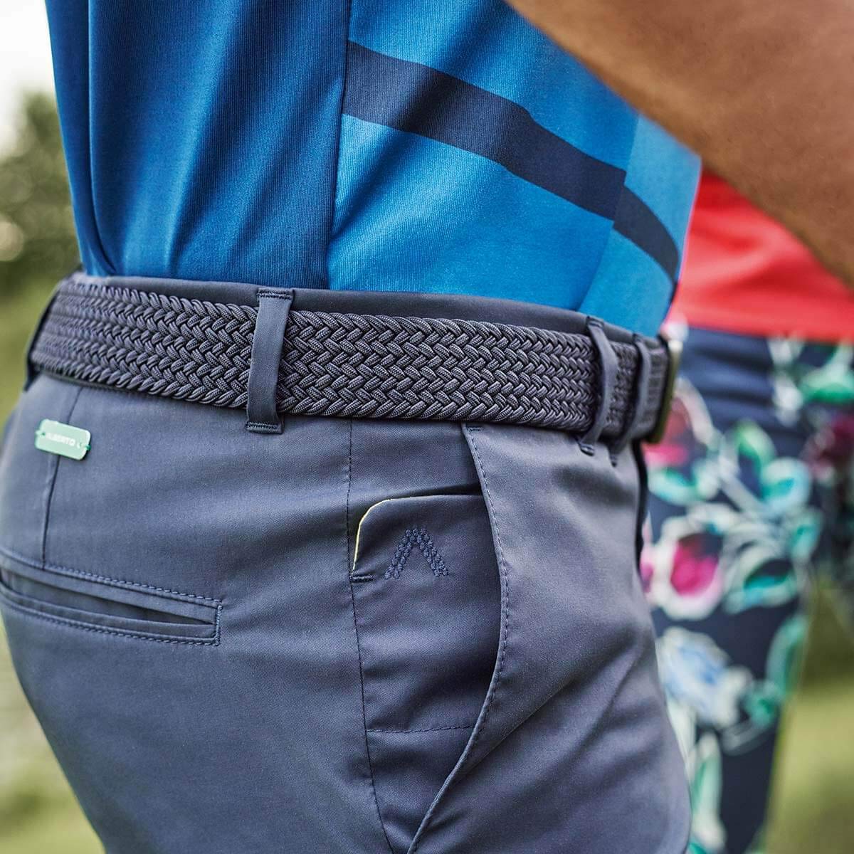 ALBERTO Herren Gürtel Basic Braided, Farben:Blau(899), Größe:100