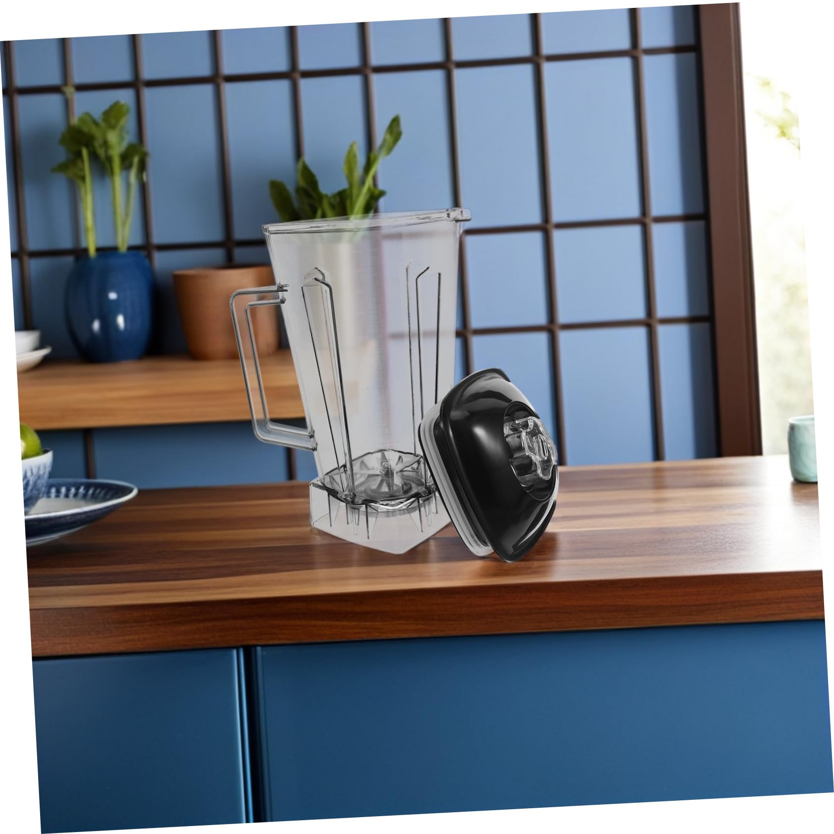 Zerodeko Vaso De Repuesto para Licuadora Comercial 2 litros, Jarra Extraíble Resistente, Compatible Batidoras De Cocina, Recipiente para Triturar Hielo y Preparar Jugos, Accesorio para Restaurantes