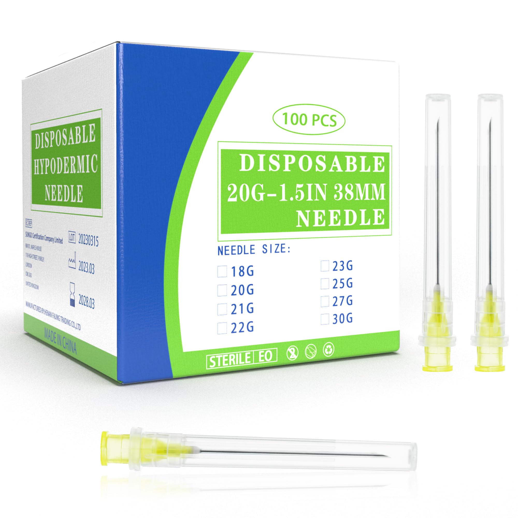 25Ga 1 Inch Luer Lock Needle with Cap - Disposable 25G Needles for Precision Refilling of Glues, Inks, and Adhesives, Sterile Individually Wrapped, Box of 100 — Amazon image 8