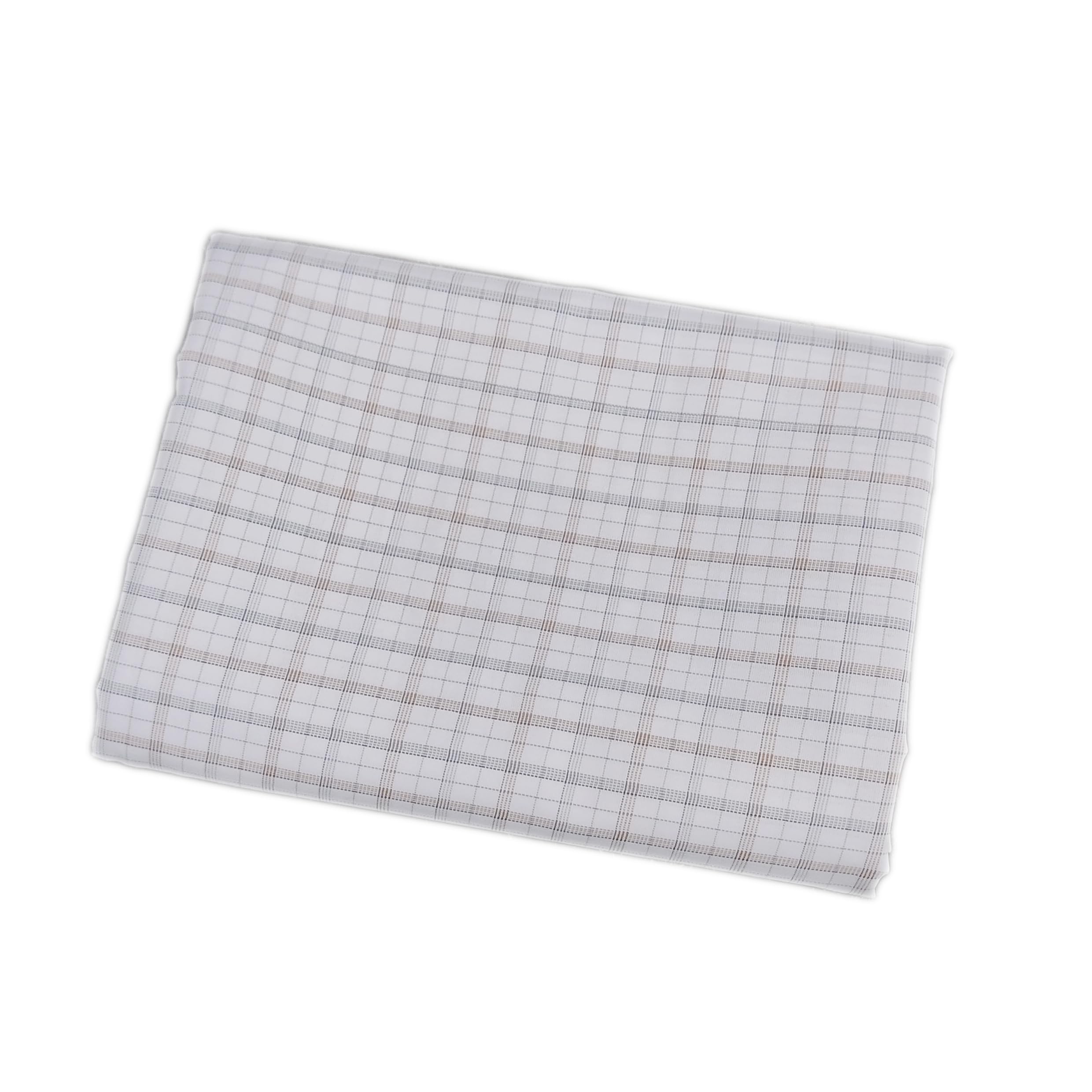 Premium Cotton Blend Unstitched White with Checks Shirt Fabric Cloth Piece for Men's (2.25 Meter Length 36 Inch Width) Formal Wear-image-26