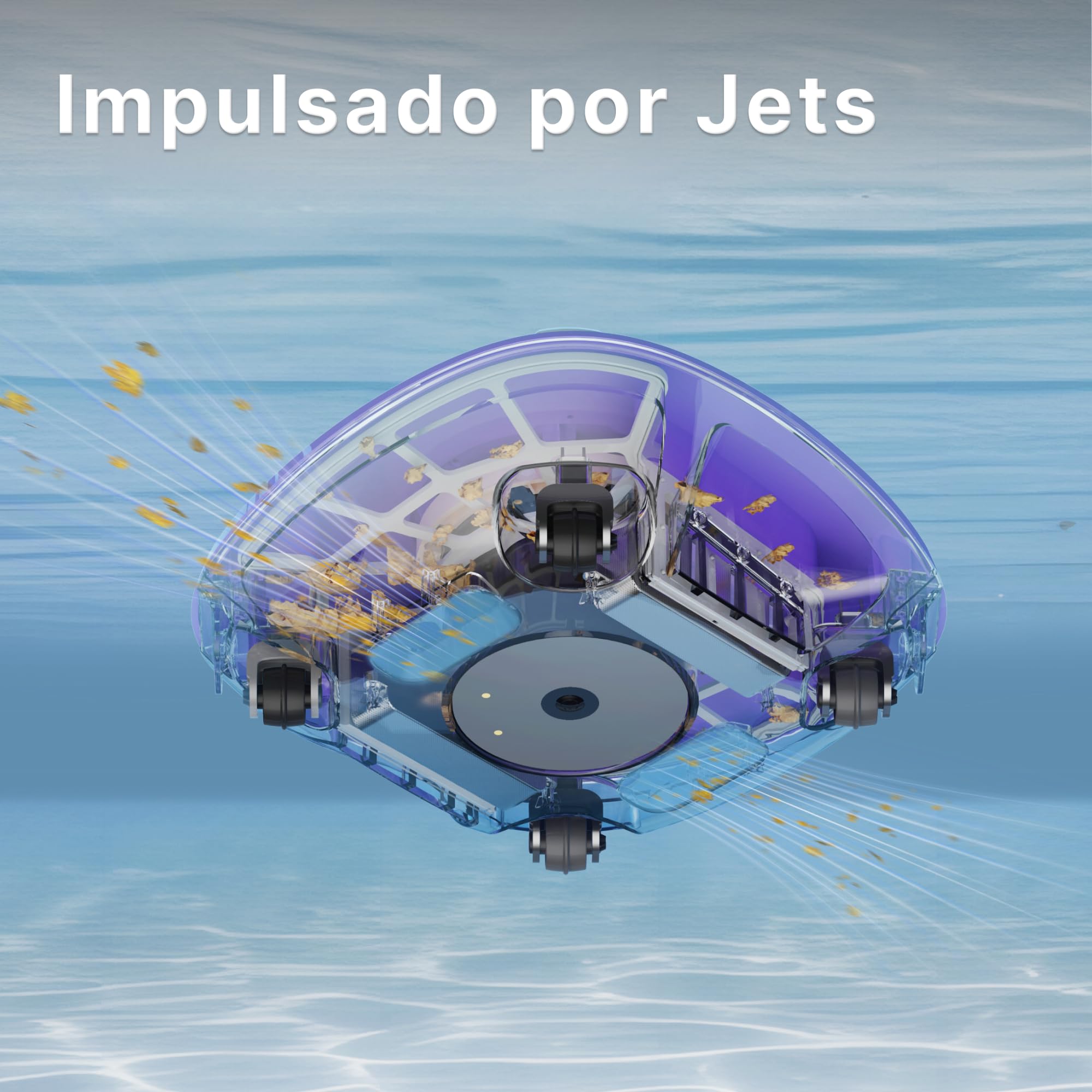 Niya Sonar 10 Limpiafondos Piscina de la Marca Dolphin, Robot de Piscina Sin Cable para Piscinas hasta 6m, 60 min de Limpieza, Autoaparcable, Carga rápida, Potente Succión