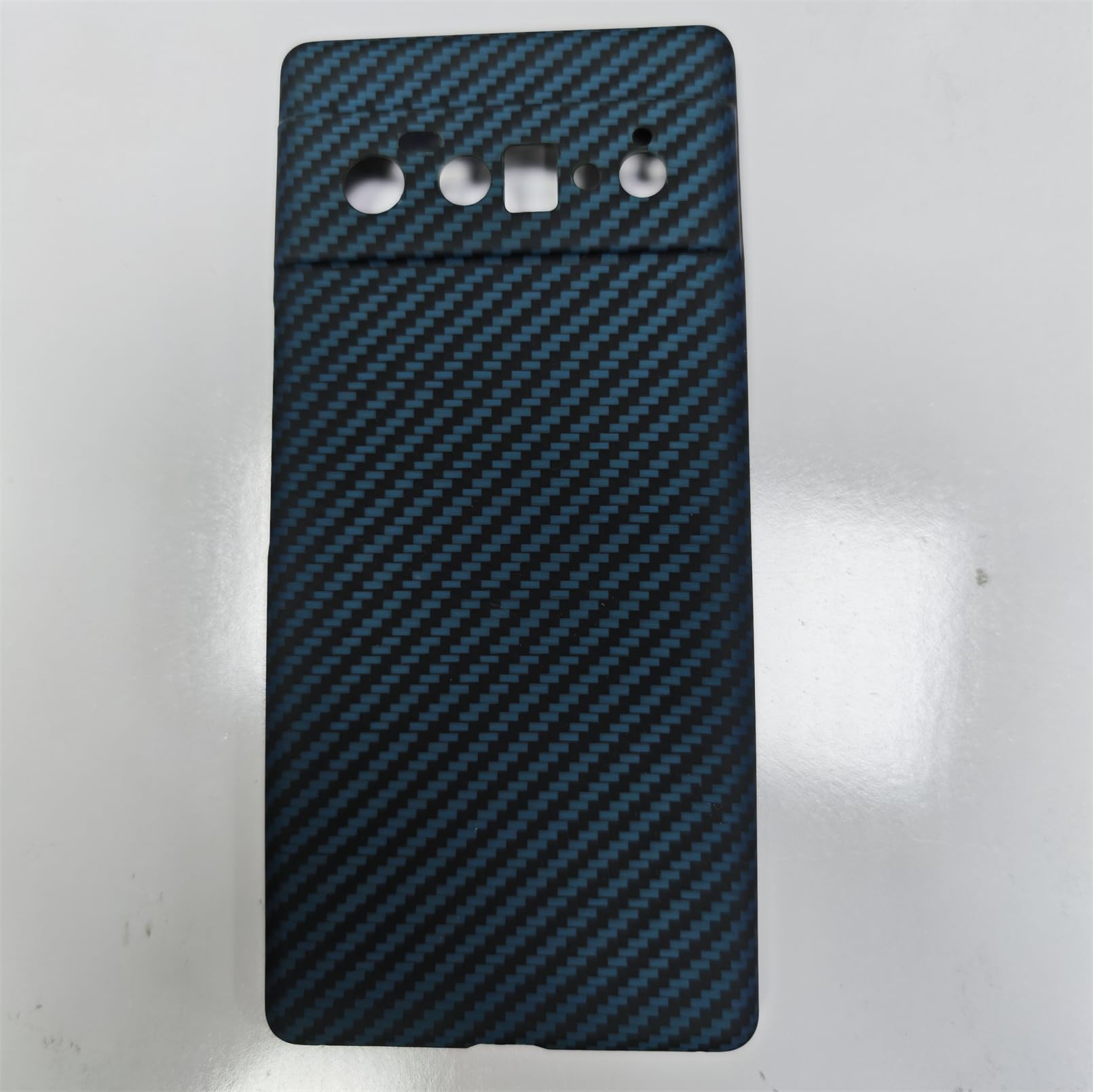 DAYJOY Aramid Fiber Case Compatible with Google Pixel 6 Pro,- Slim and Lightweight Genuine Real Natural Hard Carbon Fiber hybird Protective case (Blue