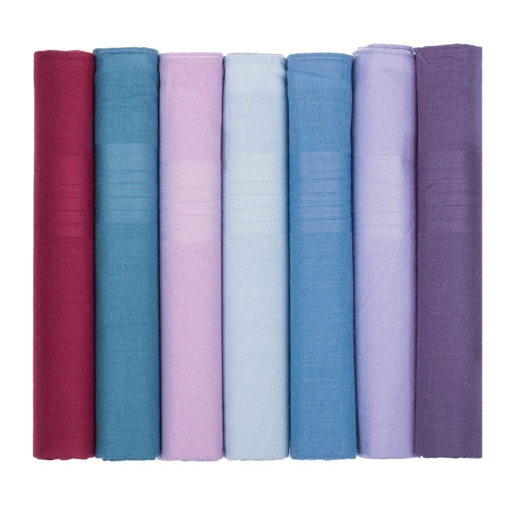 Mens Handkerchiefs 100% Cotton Boxed Hankies Hankys Mens Quality Gift 6/7 Pack (7, Multi Coloured (Dyed))