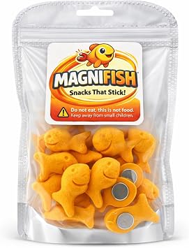 Goldfish Resin Fridge Magnets - Pack of 12 - Funny Refrigerator Magnets