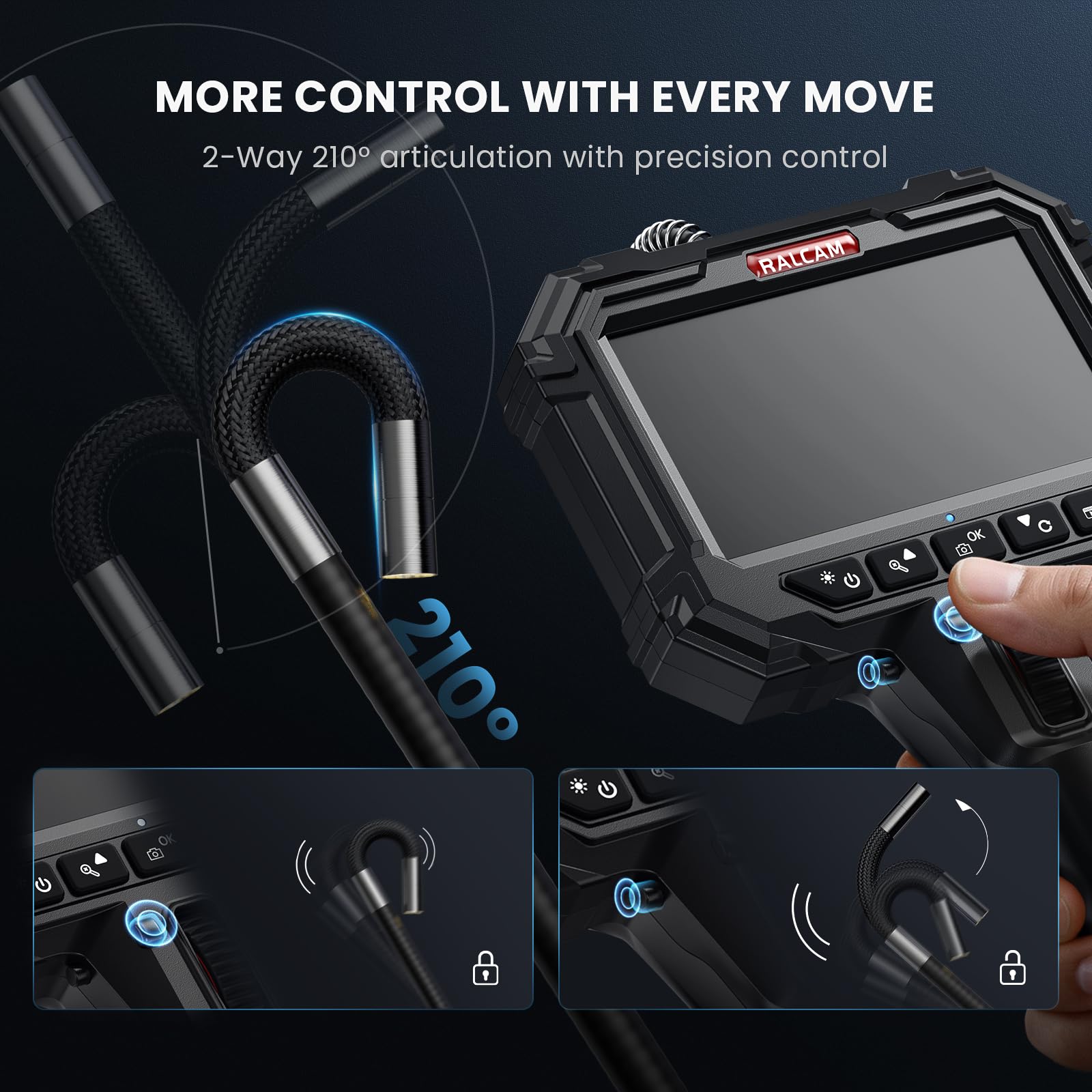 Ralcam Borescope: 720p HD Inspection Camera -4