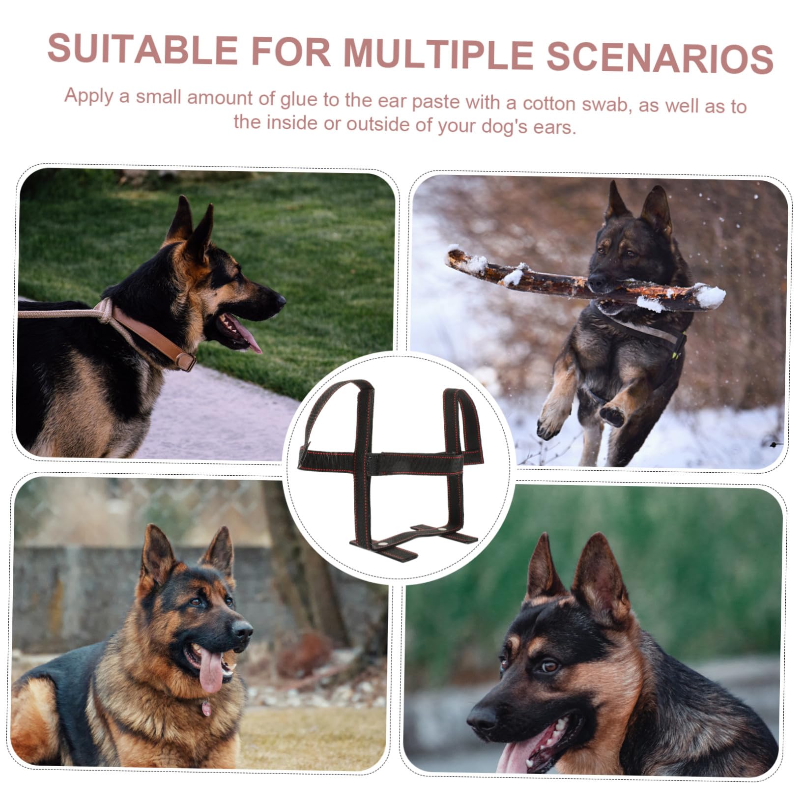Soporte Pequeños de Poliéster para Orejas Perro de Negro Herramienta Conveniente Kit Simple y Colocar Grandes Cachorro Perros