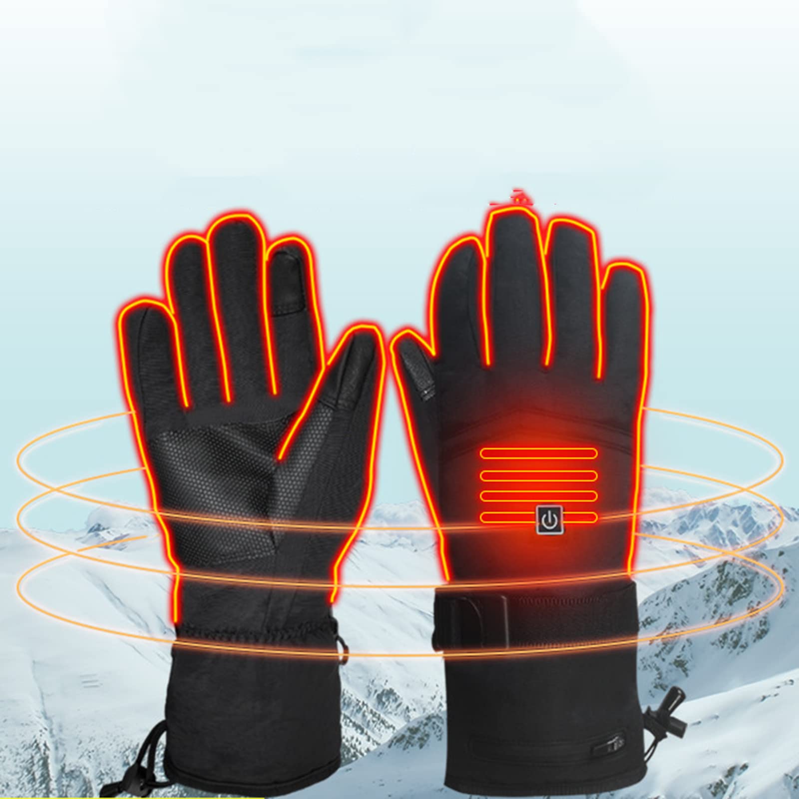 Gants chauffants pour vélo électrique et sorties d'hiver en plein air m