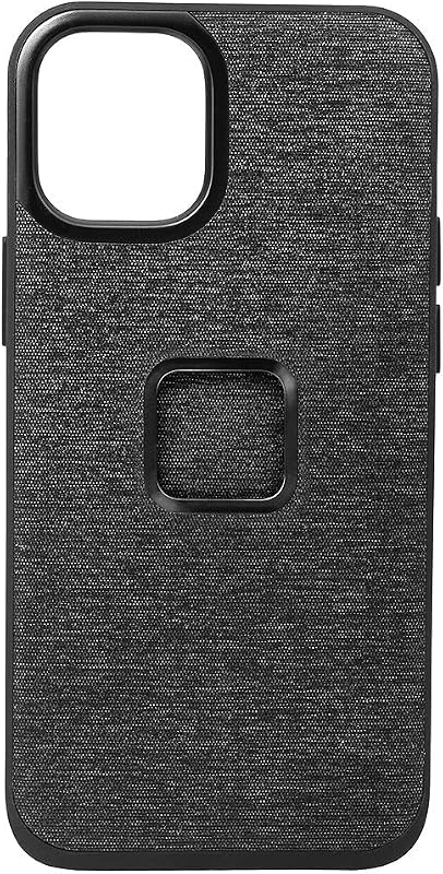 Funda para teléfono celular de uso diario para iPhone 13 Pro, color carbón, perfil delgado, protección contra caídas, carcasa de tela resistente a la intemperie, SlimLink se conecta a soportes y equipos celulares de Peak Design