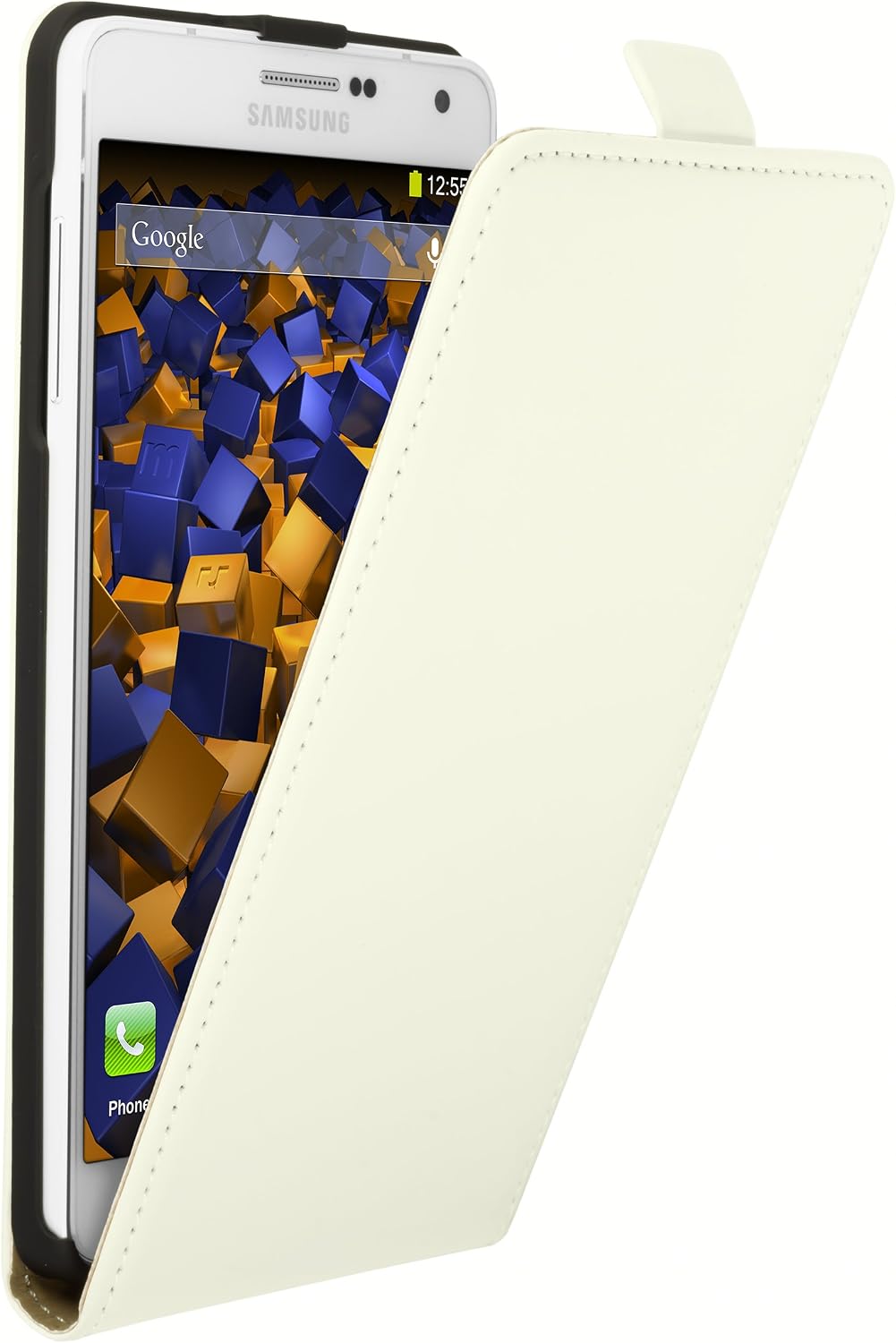 mumbi Flip Case for Samsung Galaxy A7 White