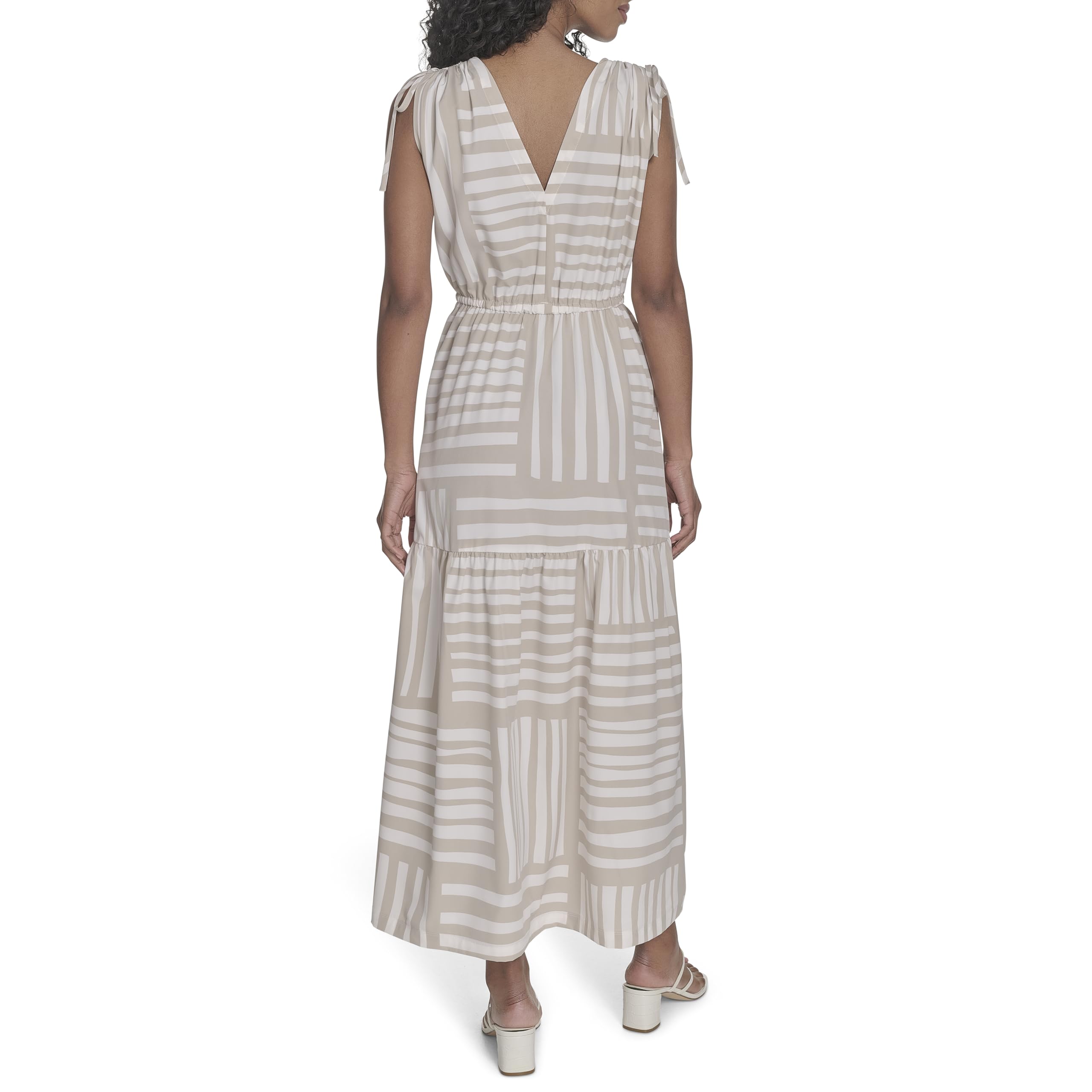 Calvin Klein Casual Self Tie Warm Weather Dress Vestido Mujeres