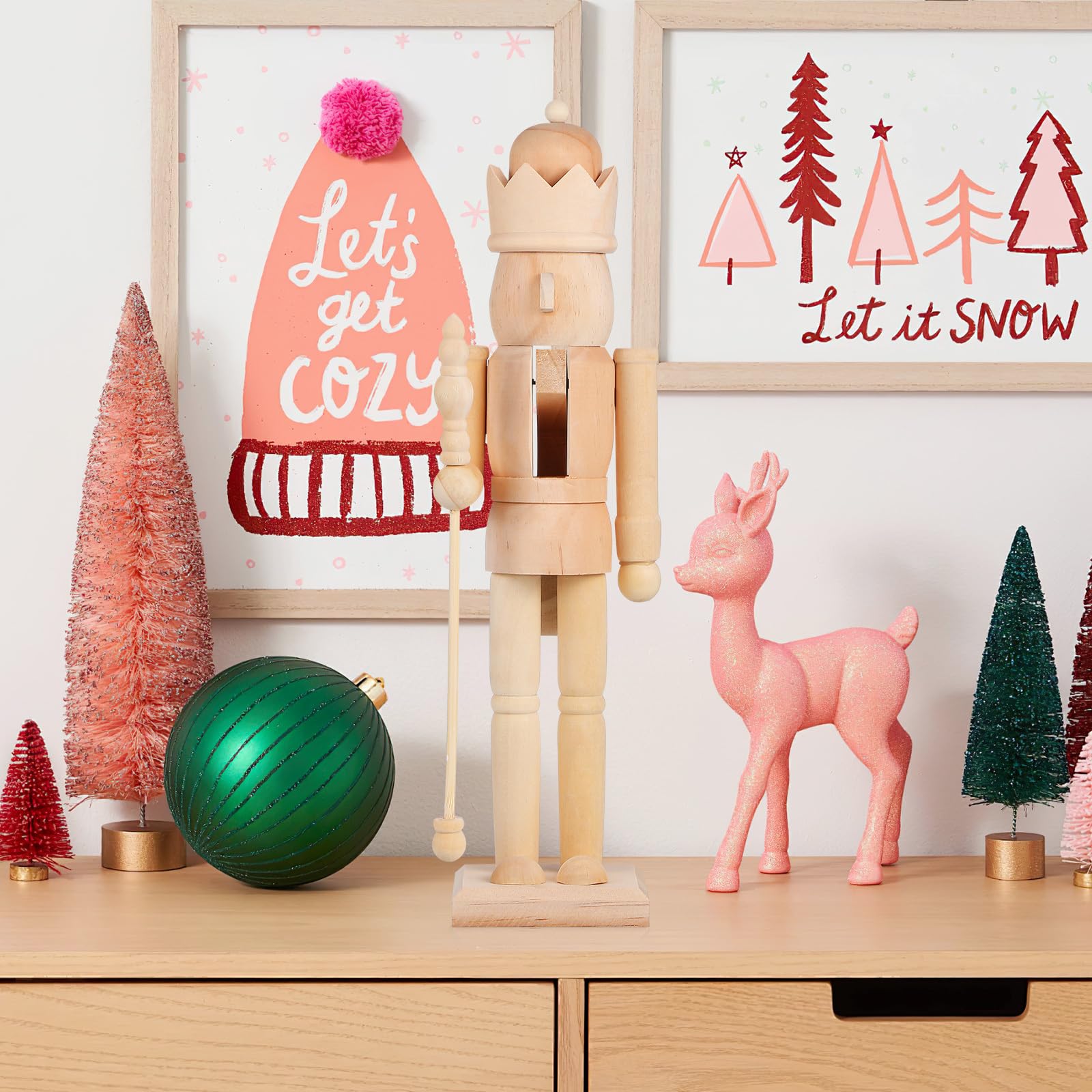 IMIKEYA Marionettenkönig Soldat Nussknacker Aus Holz Unvollendete Nussknackerfigur Aus Holz Figur Aus Soldat Figur DIY Unbemalter DIY