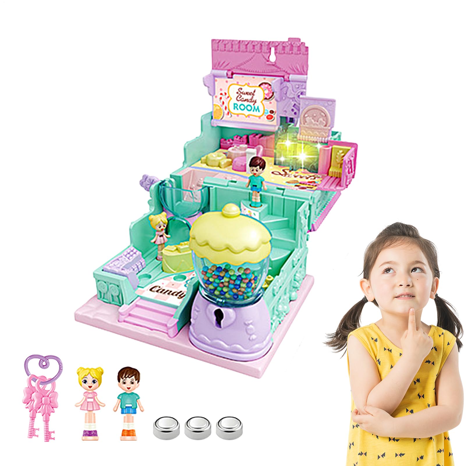 Princess | with Lights and Pretend Play Building Playset Toys - Dancing Castle, Musical Toy, with Lights, Dream Doll House for Ages 3+