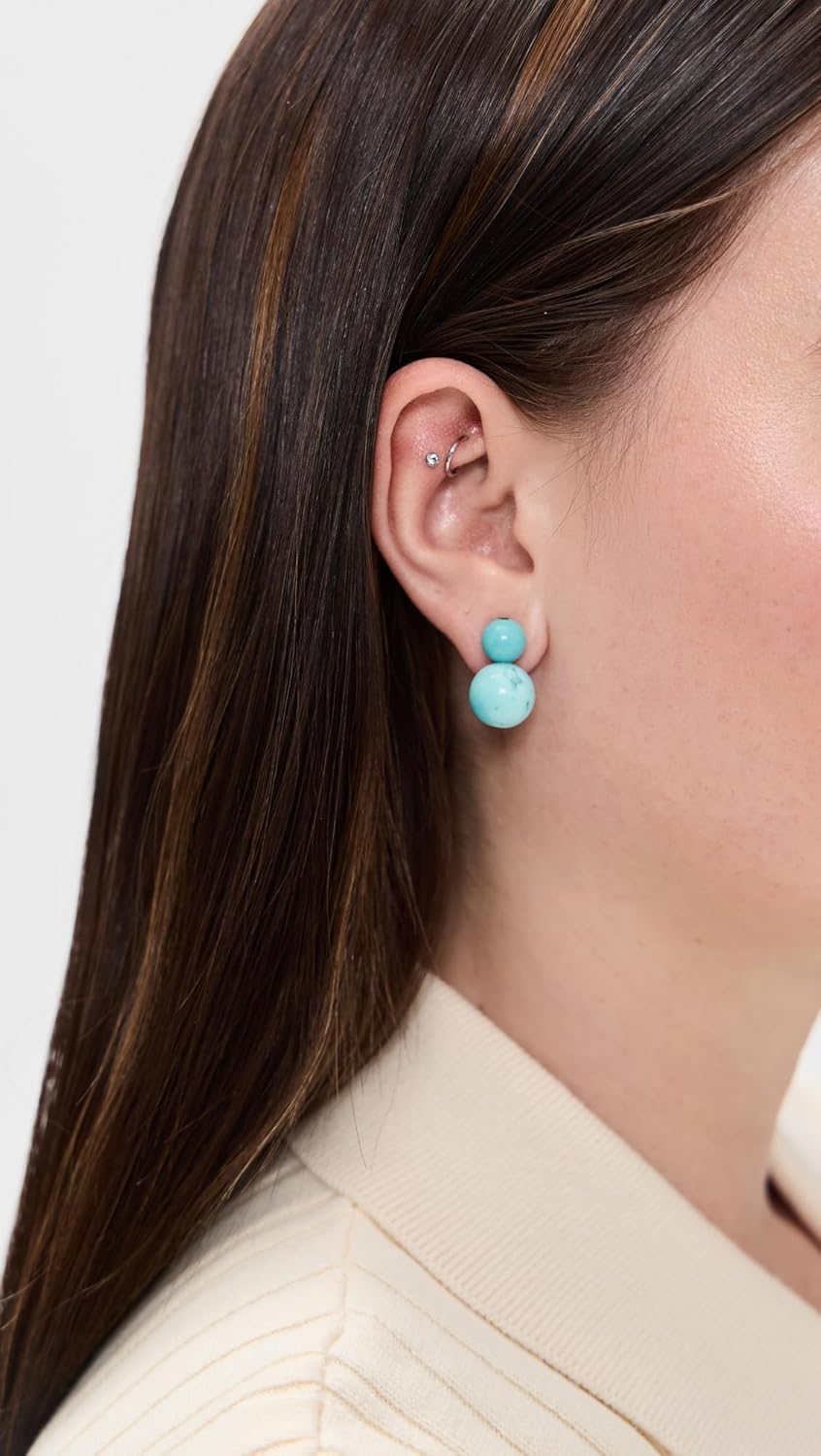 Jennifer Behr Women's Cara Earrings, Turquoise, Blue, One Size - Image 3