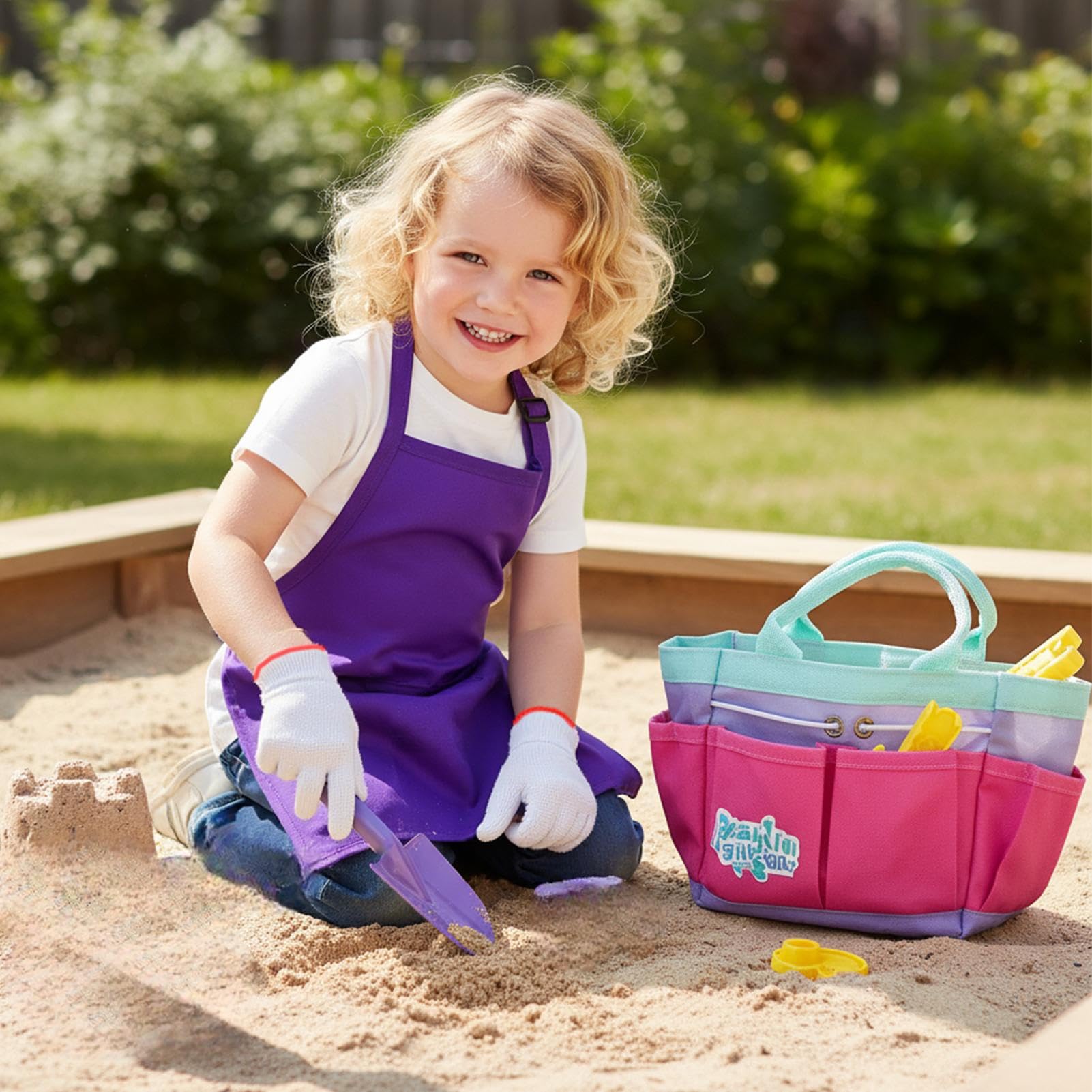 Juguetes de Jardinería para Niños Pala De Aflojar Suelo, Plantar Y