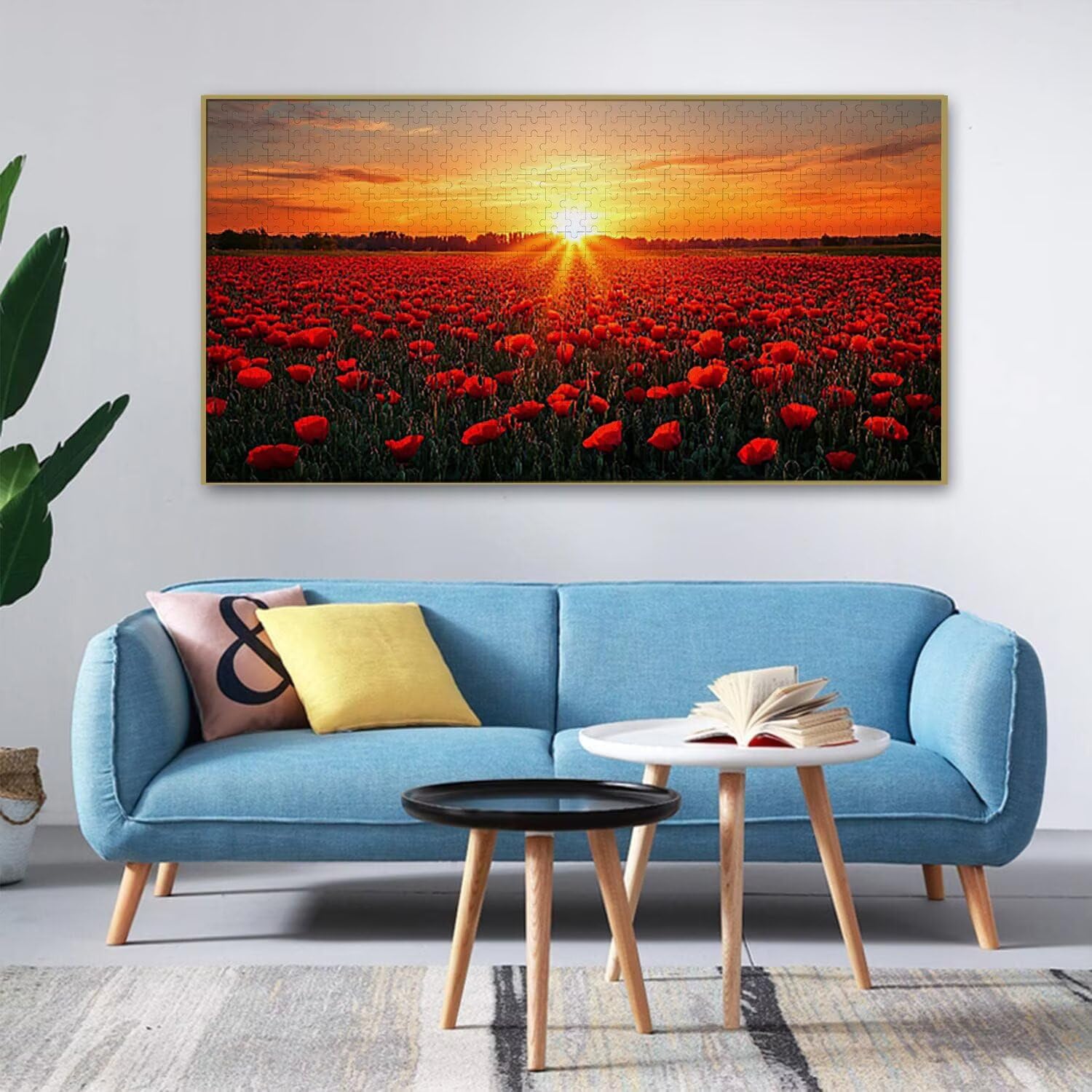 Puzzle de Madera para Adultos 1312 Piezas - El Atardecer de Las Flores, Obra de Arte de Juego de Rompecabezas para Adultos, Puzzle de Impresión de Alta Definición, Pasatiempo Creativo Regalo b-455