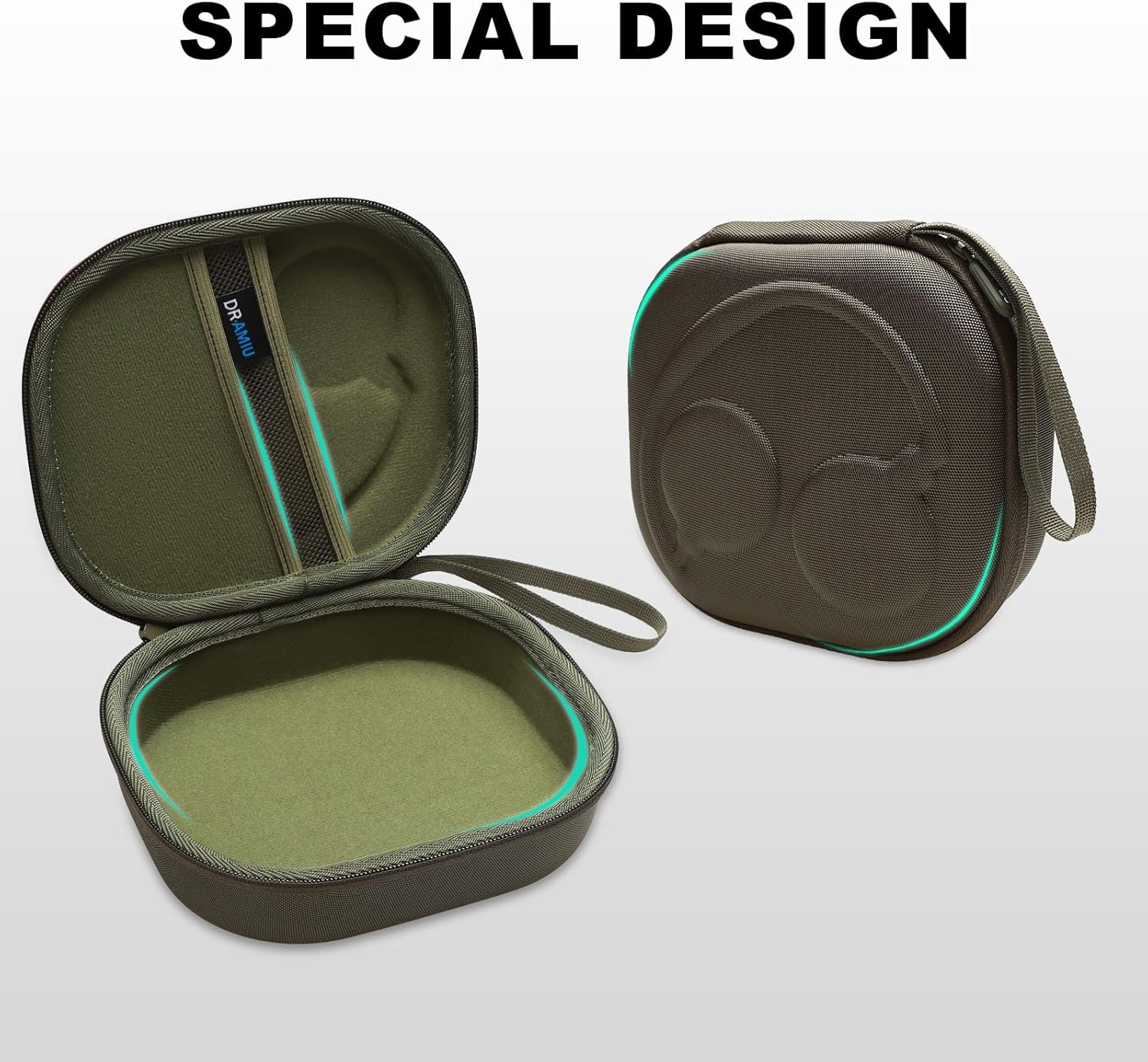 Hard Case Compatible with Bose QC Ultra, QuietComfort, QC 35,QC 35 II, QC 45, QC45 SE, QC SE Over Ear Wireless Noise Cancelling Headphones, Army Green Travel Bag - Image 5