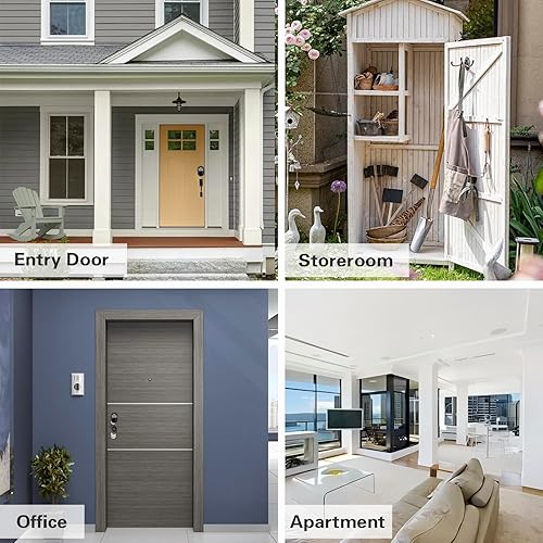 Miniatura 7 de MINIA Cerradura de teclado, bloqueo automático, contraseña antimirada, cerraduras inteligentes para puertas, cerradura de puerta de entrada sin