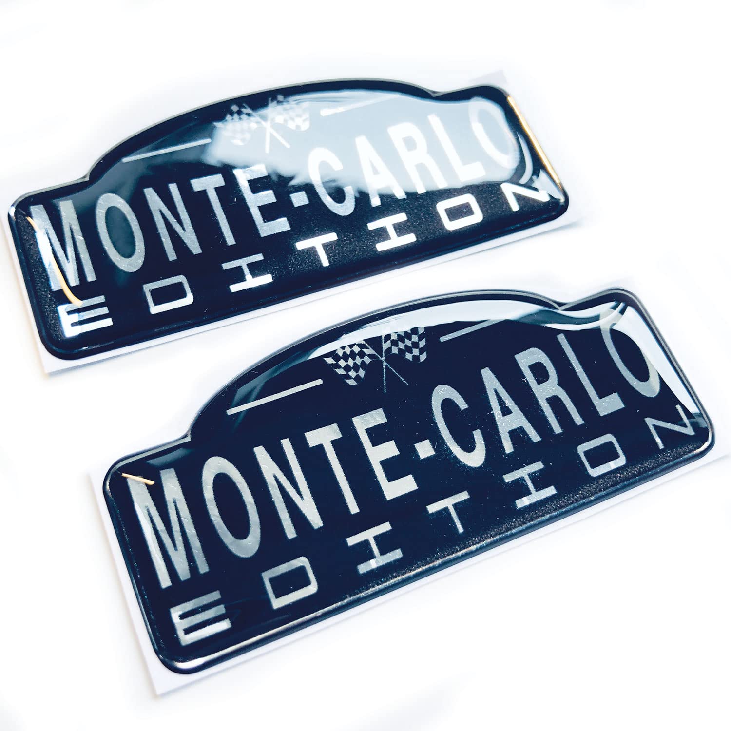 Concept Graphics Monte-Carlo Car Chrome Wing 3D Domed Gel Decal Sticker Badges Emblems