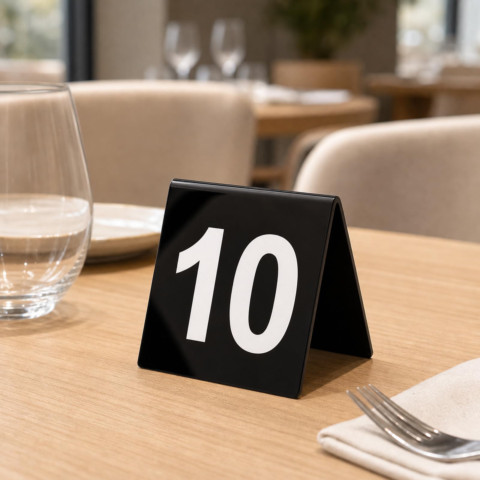 Karty z numerami stołów restauracyjnych, dwustronne numery stołów, styl namiotu, można układać w stos, łatwe do czyszczenia, do kawiarni, tawerny, hoteli, restauracji, usług cateringowych, wesel