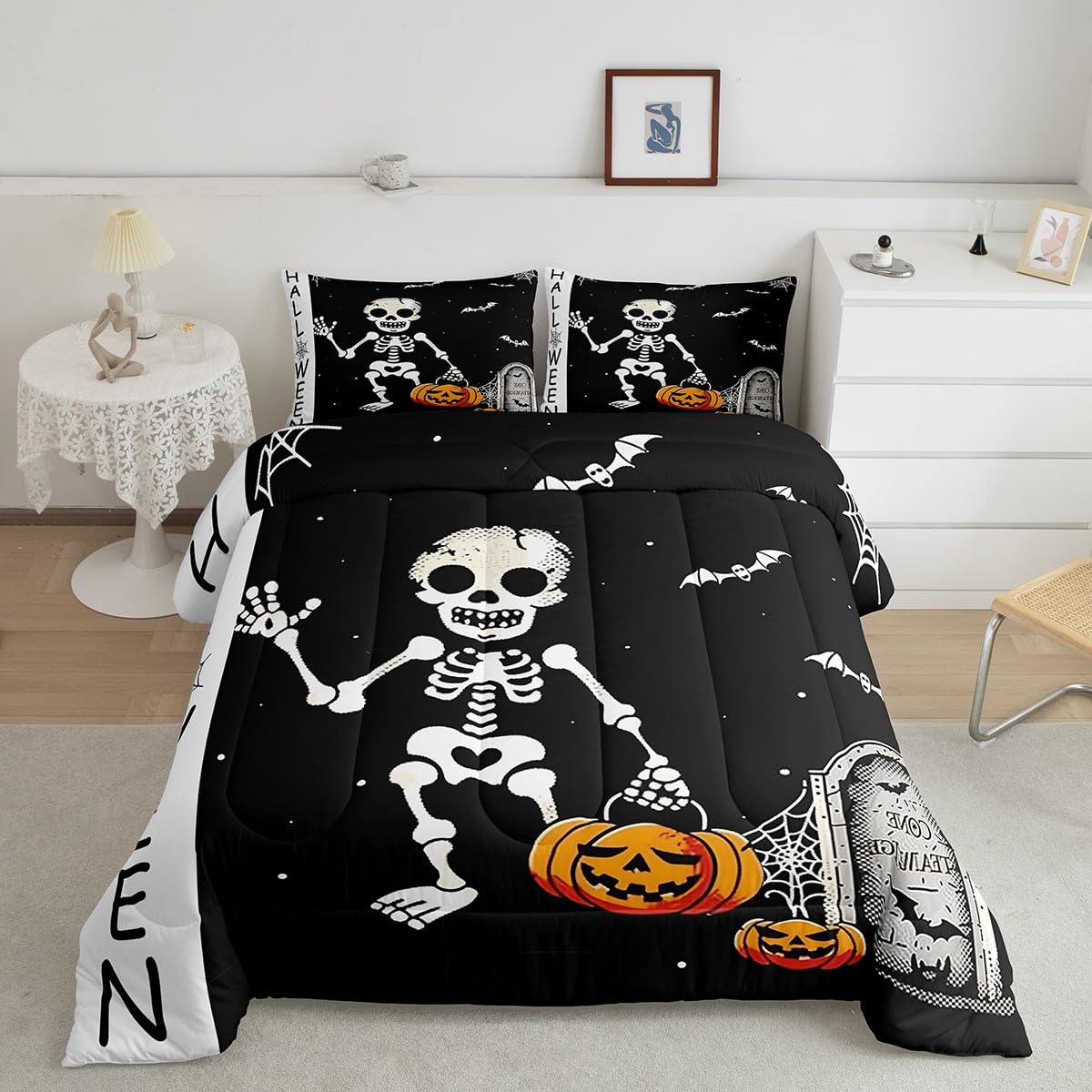 Erosebridal Kids Highland Cow Bed In A Bag Queen Size, Highland Cattle 7 Pieces Bedding Set Boys Girls Animal Comforter Set Sheets Western Farmhouse Teens