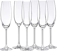 Lenox Tuscany Classics Champagne Flutes Set of 6 - 8oz Dishwasher-Safe European Crystal Glasses for Weddings, Toasts & Entertaining