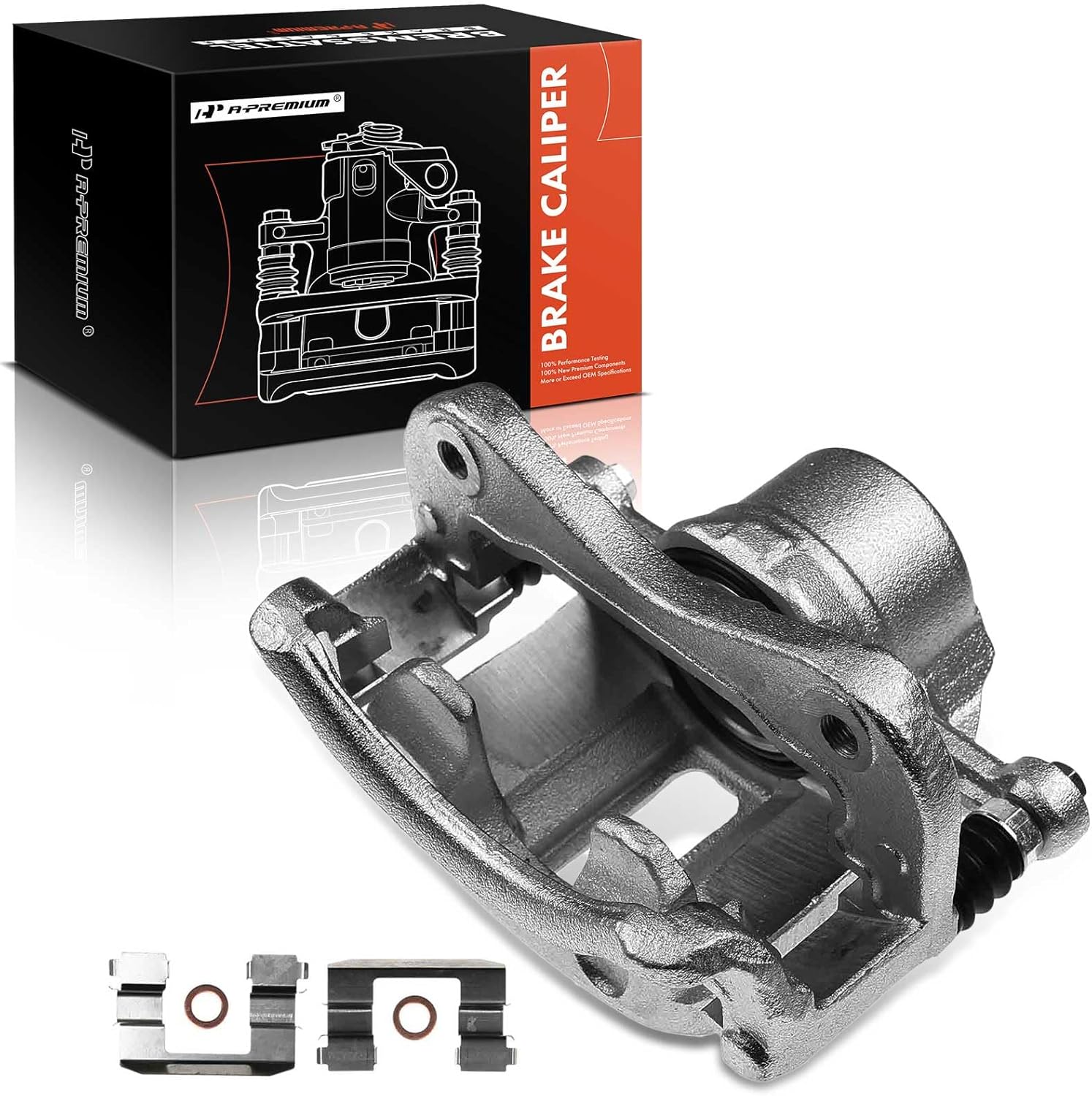 A-Premium Disc Brake Caliper Assembly with Bracket Compatible with Select Hyundai Models - Elantra 2006 L4 2.0L, Sedan/Hatchback - Front Left Driver Side