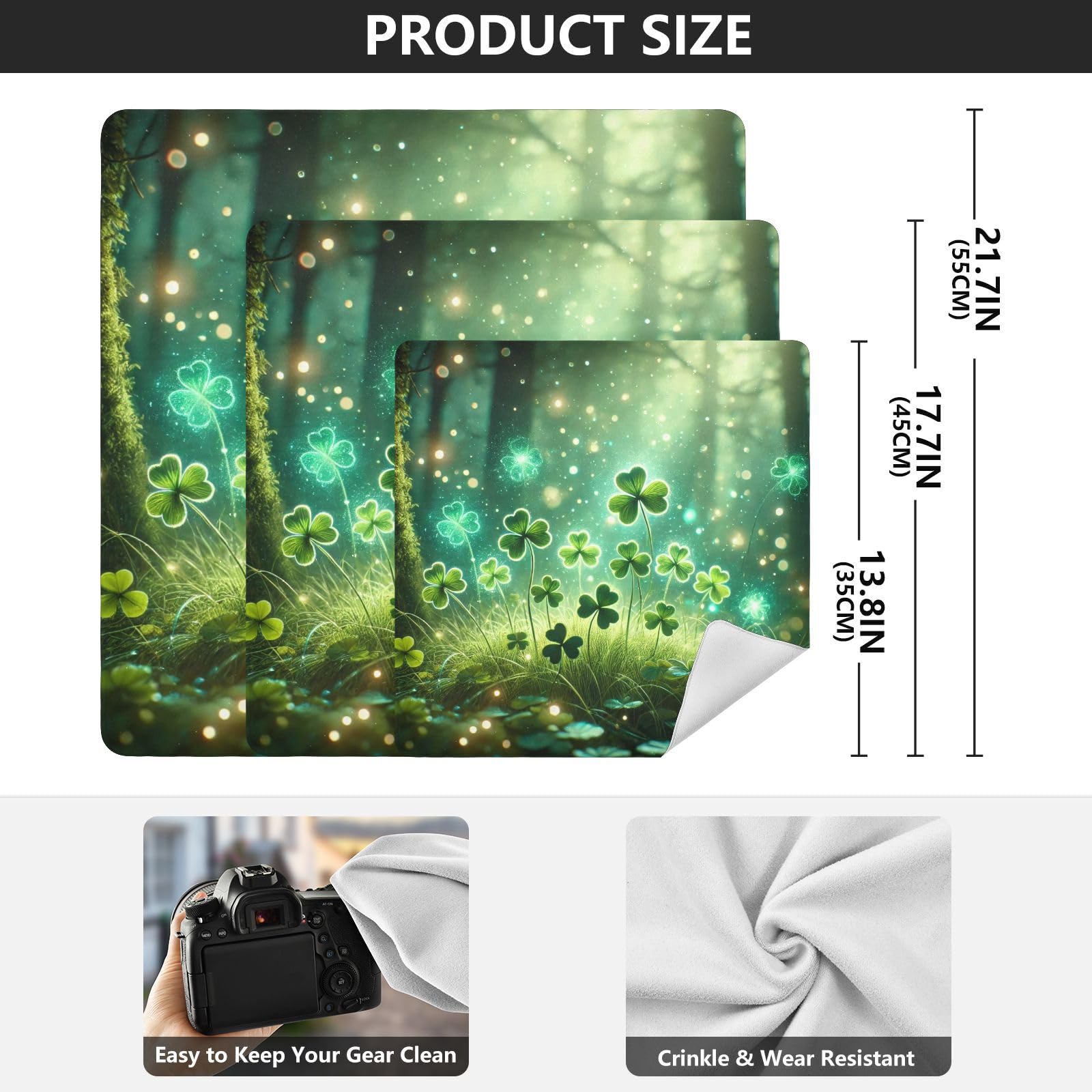 Joko Ivery Clover St Patricks Self-adhesive Cloth 17.7