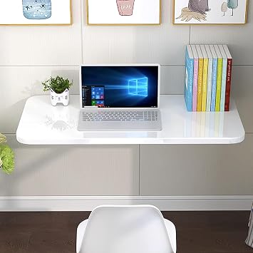 Wall Mounted Desk,Wall Mounted Folding Table,Floating Home Office Laptop Computer Desk,Writing Desk,Drop Leaf Tables For Small Spaces,for Laundry Room/Study/Bedroom,4 Colors,Piano Paint Process  Colo