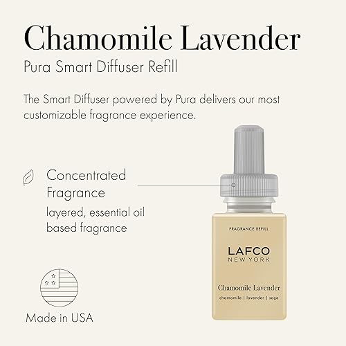 Miniatura 2 de LAFCO New York Pura Smart - Recambio para dispositivo, manzanilla y lavanda, paquete de 2, frasco que ofrece hasta 2 semanas de vida de fragancia,