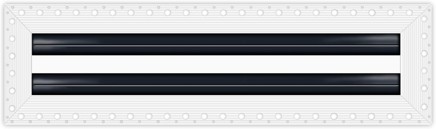BUILDMART - 16" Mud-in Linear Slot Diffuser - 2 Slot - Air Vent Cover - Drywall MUD in White Air Vent - MUD Linear Slot Diffuser - Register Grille for Ceiling and Walls - Texas Buildmart