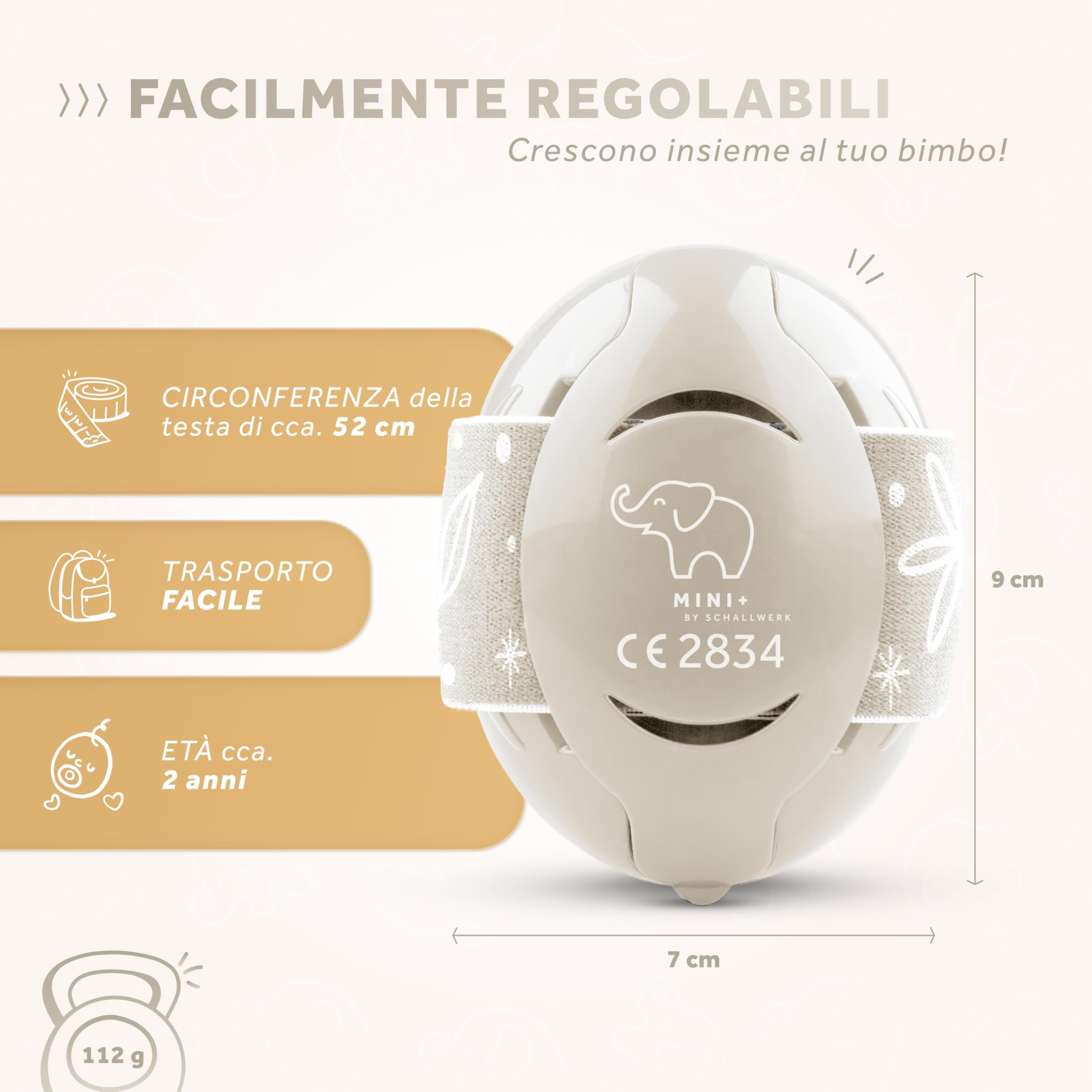 Schallwerk ® Mini+ Cuffie Antirumore Bambini - Protezione dell'udito per Bambini e Neonati - Cuffie Neonato Antirumore, Neonato, Bambino, Aereo, Rumore