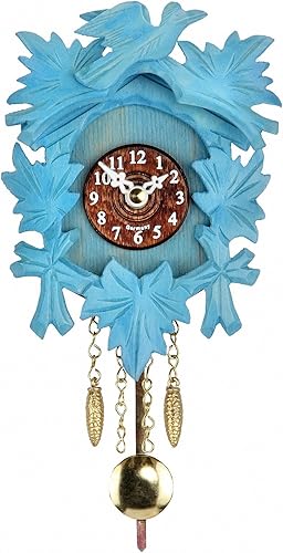 Trenkle Kuckulino Black Forest Clockwith Quartz Movement and Cuckoo Chime, Blue