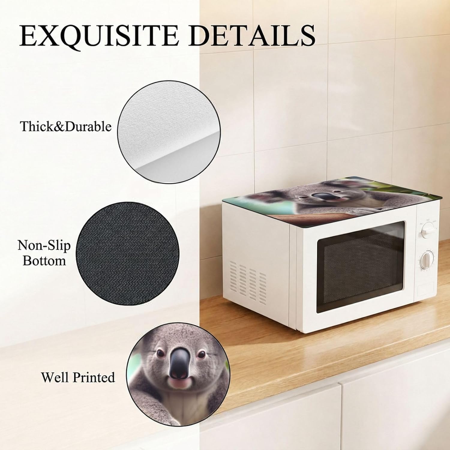 Rubber Microwave Mat Cover 18 X14 Inch Non Slip Kitchen Counter Protector image 5