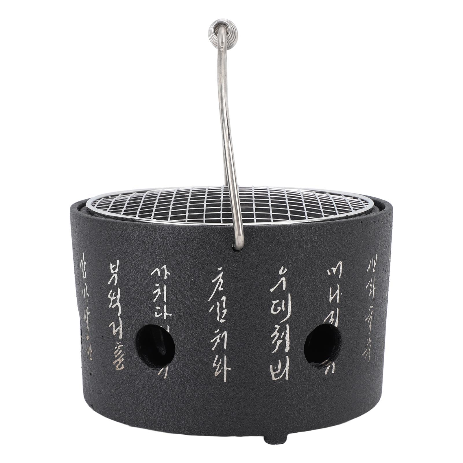 Aluminum Stainless Steel Multifunctional BBQ Stove, Korean Cooking Experience, Alcohol Fuel Charcoal Grill, Portable Handle Design, Suitable for Outdoor, Camping, Tea Making