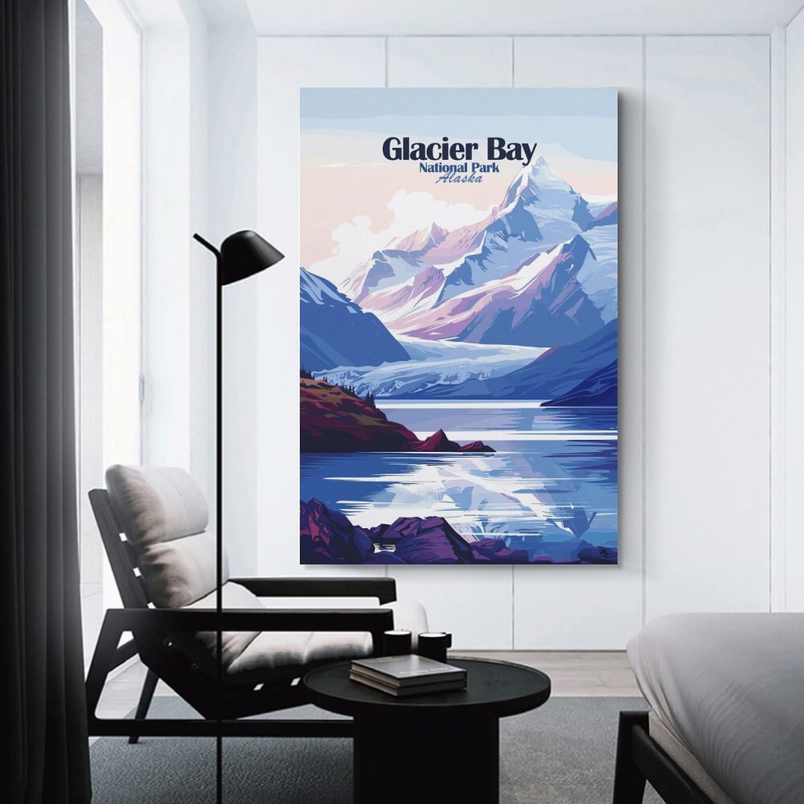 Junmoney Unframe-Style-4 Glacier Bay National Park Alaska Decorative Canvas Print, 20X30inch(50X75cm), For Contemporary Homes, Apartments Or Offices, Home Artwork For Modern Interiors