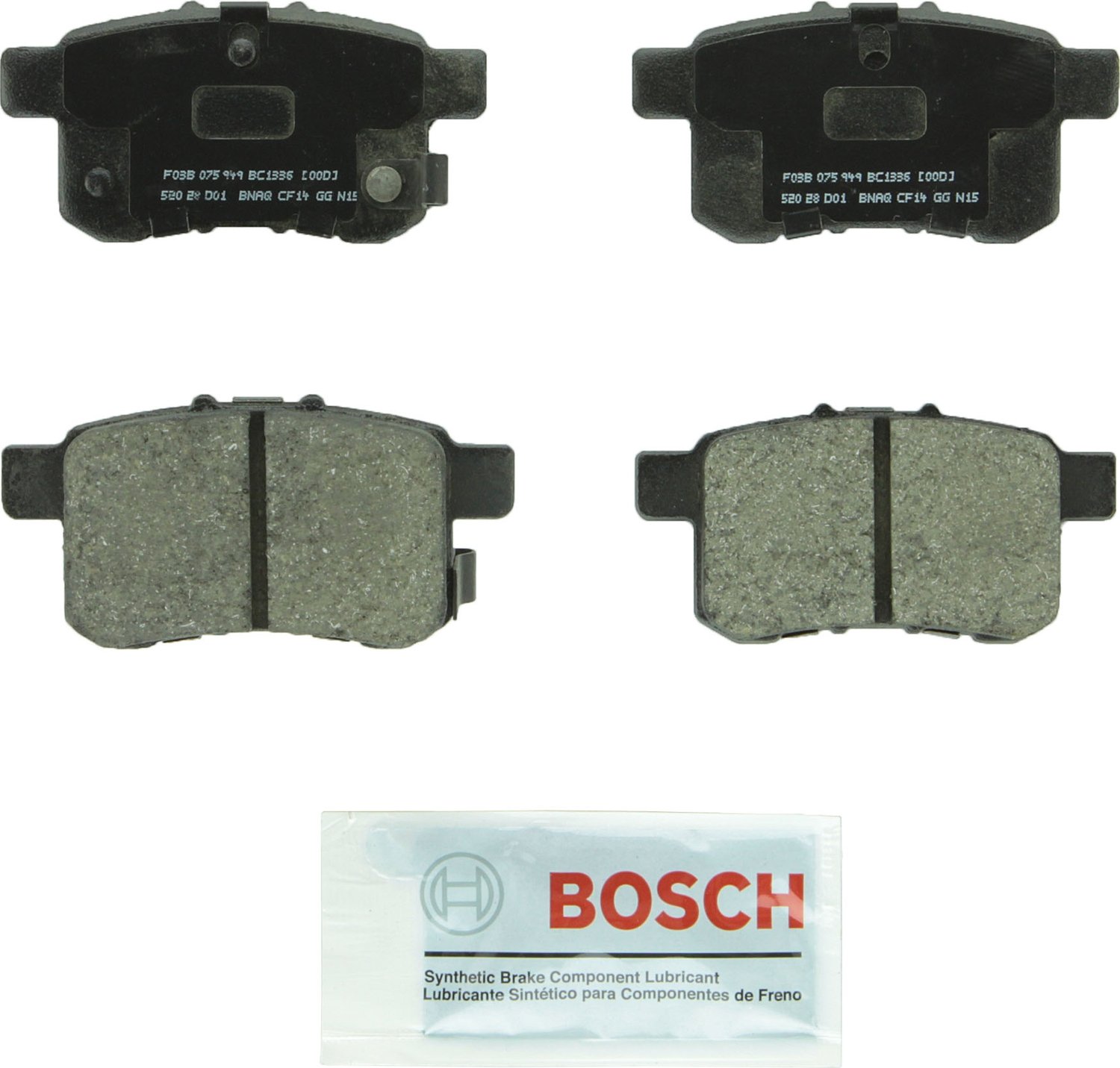 Bosch Automotive BP1078 QuietCast Premium Semi-Metallic Disc Brake Pad Set For: Subaru Forester, Legacy, Outback, B9 Tribeca, Tribeca, WRX, Front — view 69