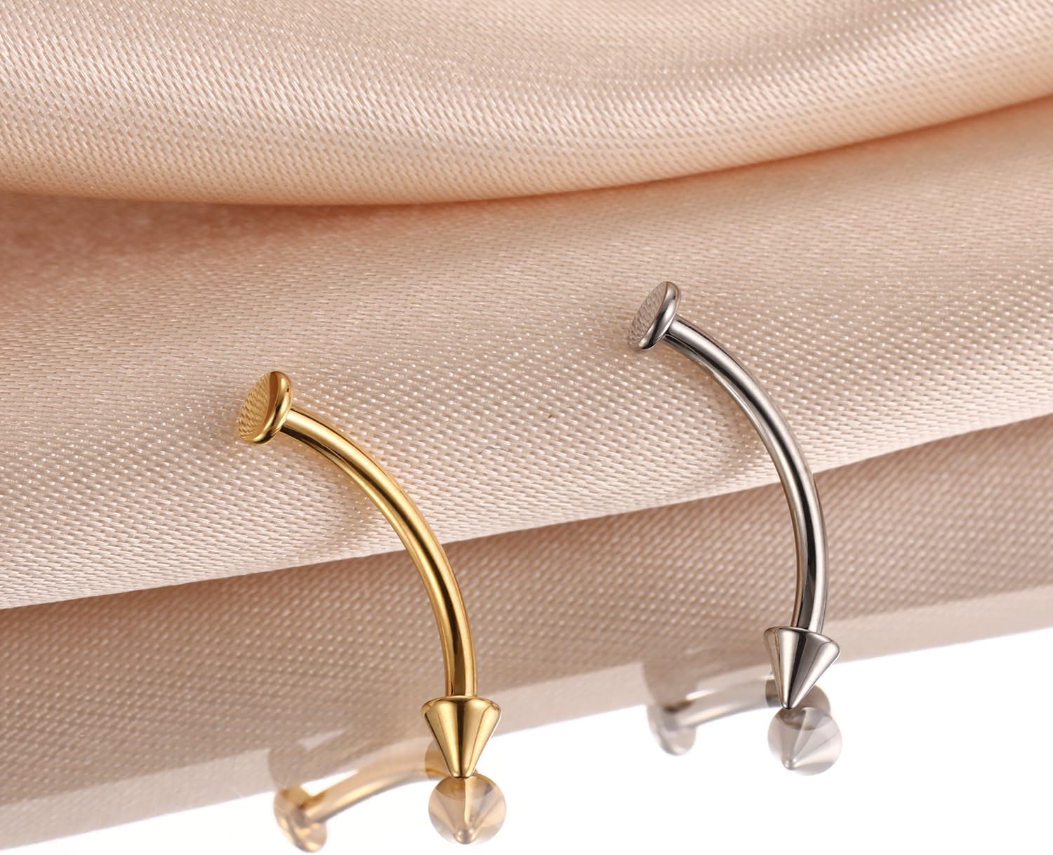 G23 Titanium Eyebrow Piercing Jewelry Eyebrow Rings Curved Barbell 16G Eyebrow Belly Button Ring Navel Rings Rook Daith Earrings Lip Ring Eyebrow Jewelry 6mm-12mm image 4