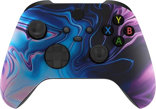 eXtremeRate Origin of Chaos Soft Touch Front Housing Shell Faceplate for Xbox Series X and Xbox Series S Controller Custom Accessories - Controller NOT Included