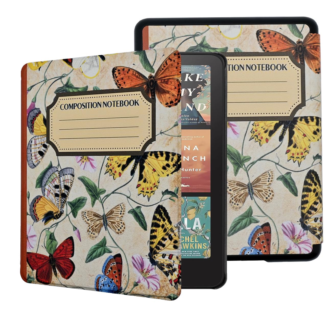Schutzhülle für Kindle Paperwhite 12. Generation 2024 und Kindle Colorsoft Signature Edition, PU-Leder, Schutzhülle mit automatischer Schlaf-/Wachfunktion, Handschlaufe, Composition Notebook
