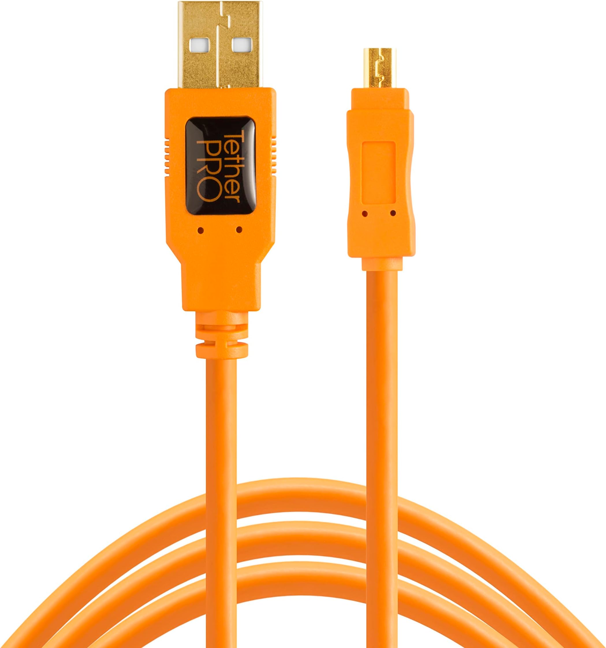 Tether Tools TetherPro USB 2.0 A/Mini-B 8 Pin USB Cable 15 inches ORG ...