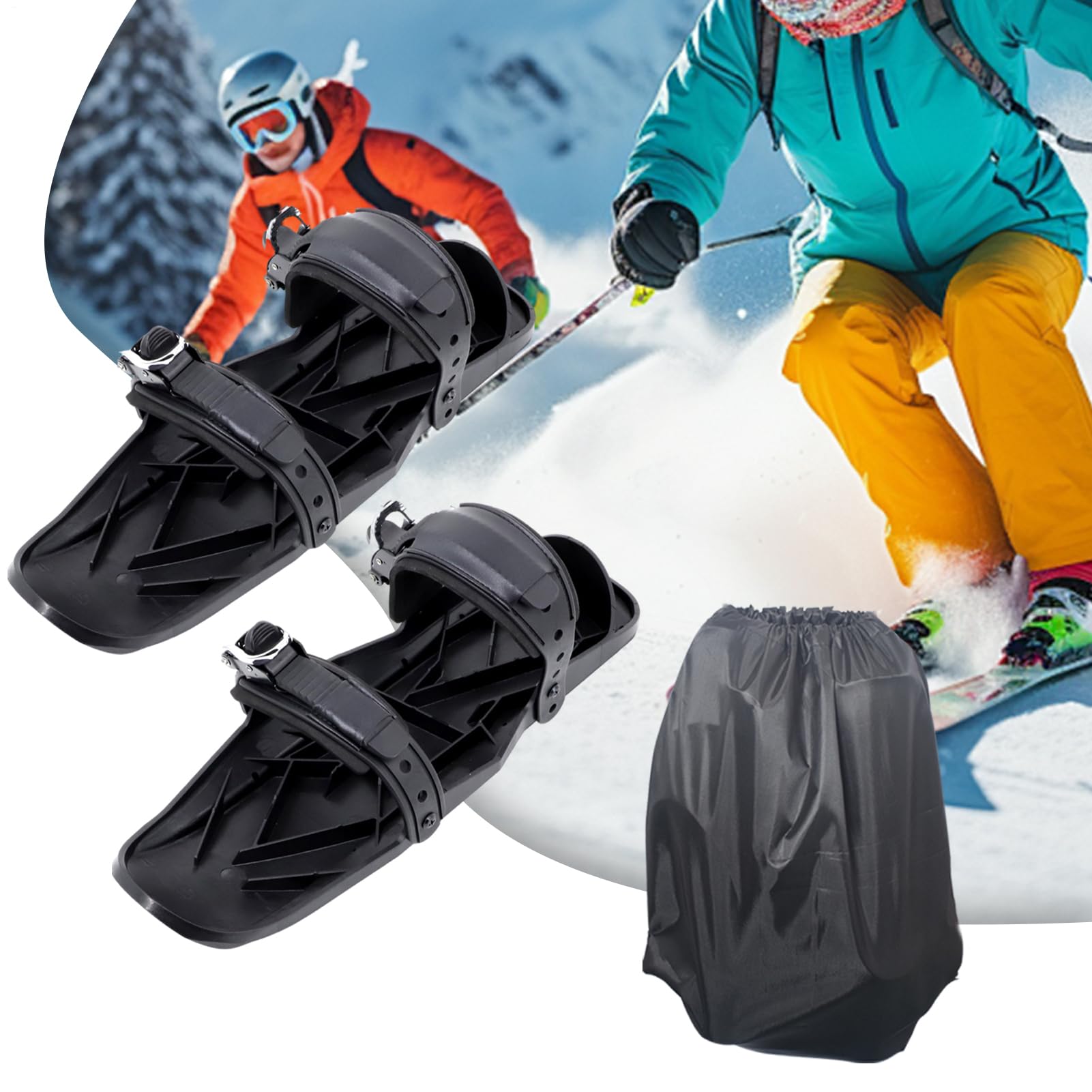 Schneeschuhe für Herren – 39 x 13 cm, Snowblades Skiboard, leichtes Ski-Werkzeug, verstellbar, rutschfest, hervorragende Griffigkeit, Wintersportausrüstung für Erwachsene, Kinder, Skirennen, Ausflüge