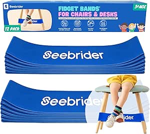 SEEBRIDER Chair Bands for Kids with Fidgety Feet, 12 PCS Fidget Bands ...