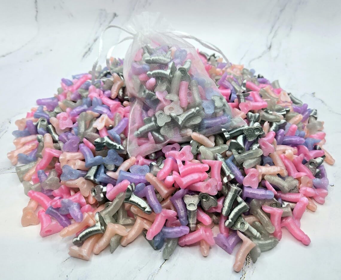 Bag of Dicks - Pride | Rainbow | Dick in Bulk | Tiny Penis | Party Favors | Bachelorette | Novelty Items | Funny Joke Gift, Plastic (Fantasy Mix)