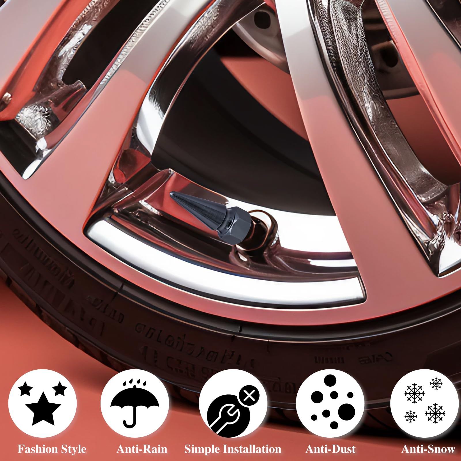 Reifenventilschaftkappen aus Aluminium, universelle Staubkappen für Autos, SUV, LKW, Fahrrad, Motorrad, Fahrrad (grau)