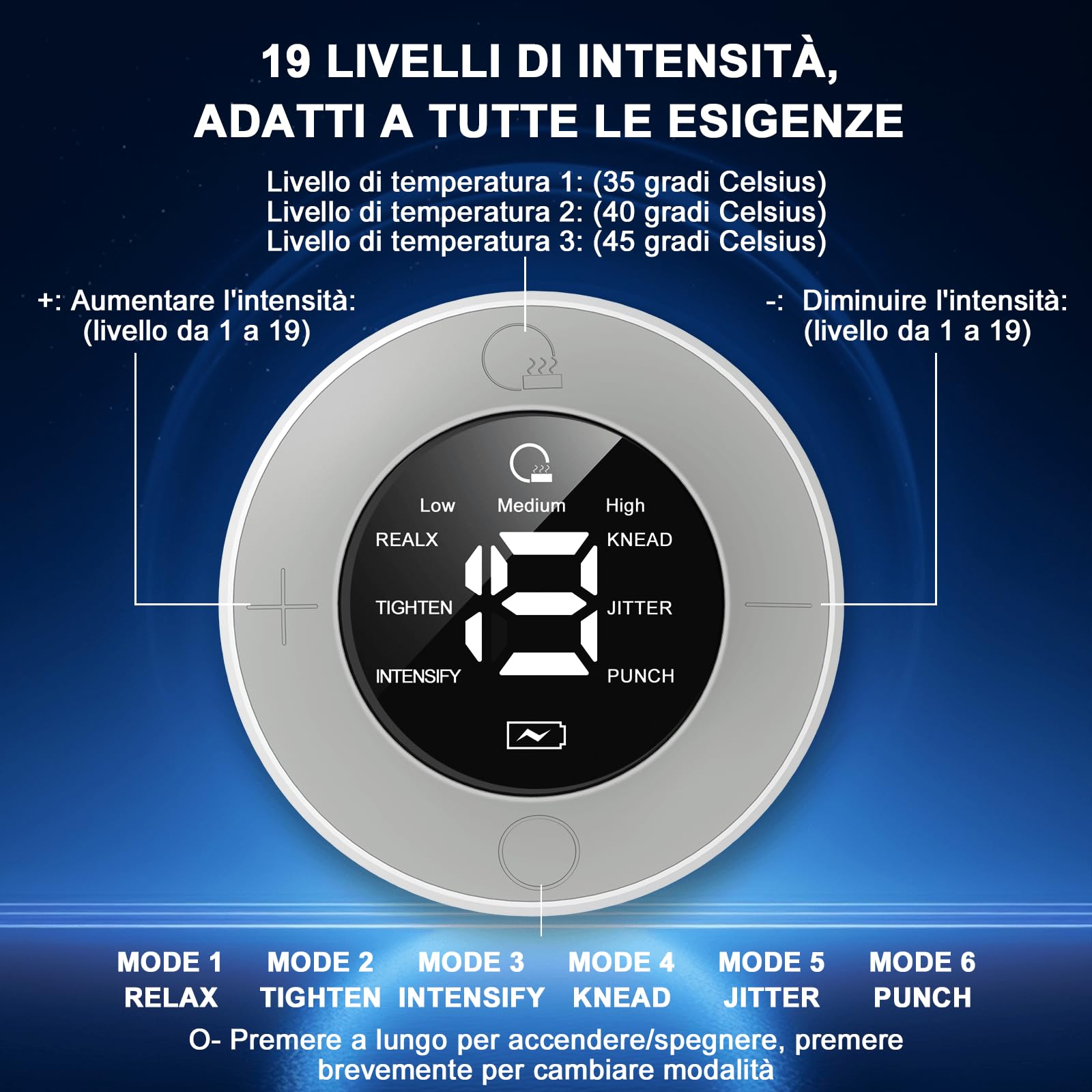 Massaggiatore da Polso EMS, Massaggiatore per Mani Senza Fili con Calore, 6 Modalità/19 Intensità, Supporto per Polsi per Tendinite e Sindrome del Tunnel Carpale, Fasce per Polsi Sinistra/Destra
