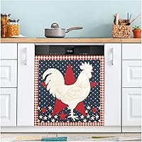 Vista 11 de 4th of July Cowboy Red Print Dishwasher Magnet Cover Decorative Magnetic Sticker Refrigerator Panel Door Decal for Kitchen Home Cabinet 23" W * 26" H