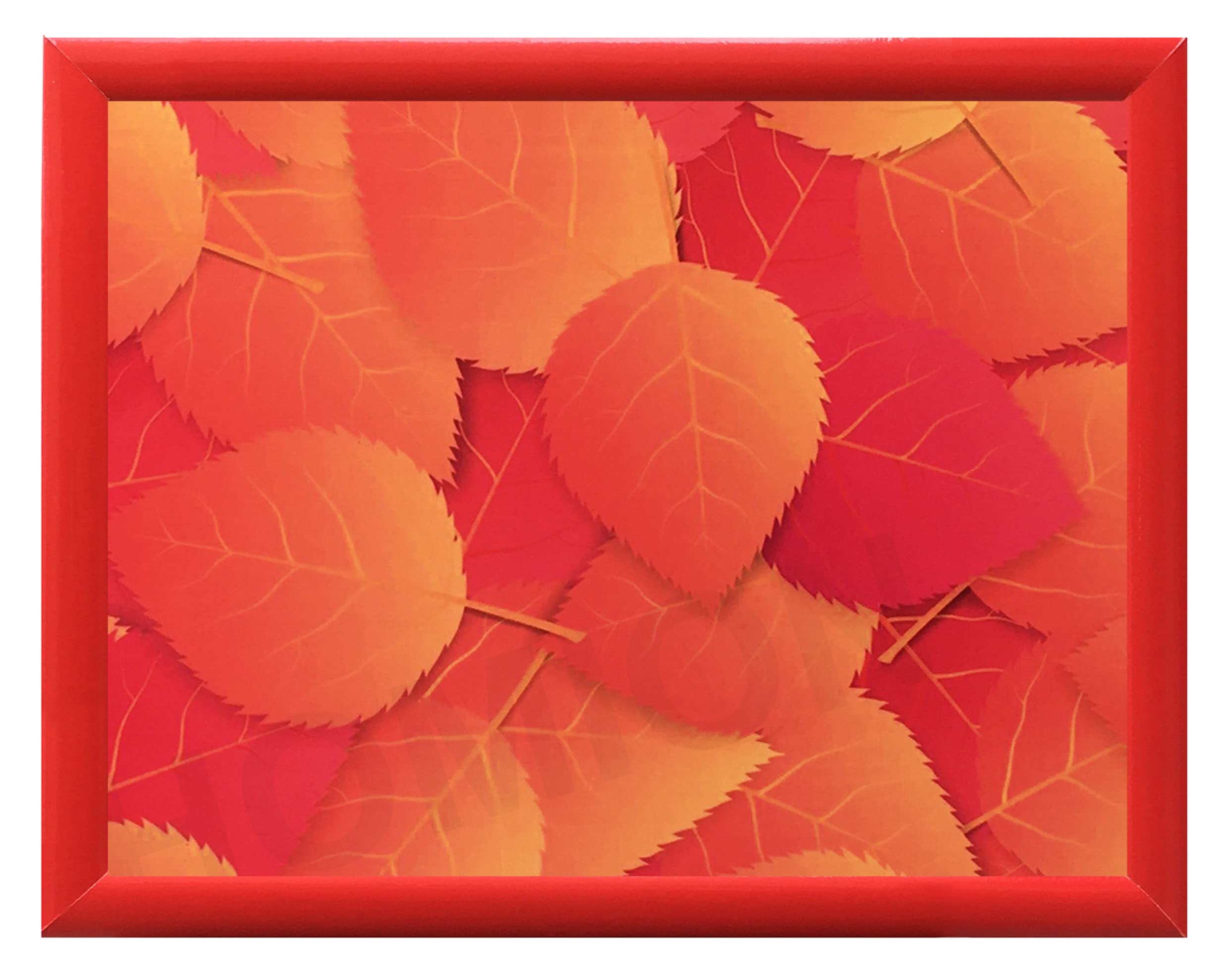 Homion Orange Cushioned Bean Bag Laptray Home Laptop Tray Drinks Food Breakfast Lap Tray (Autmn Leaves)